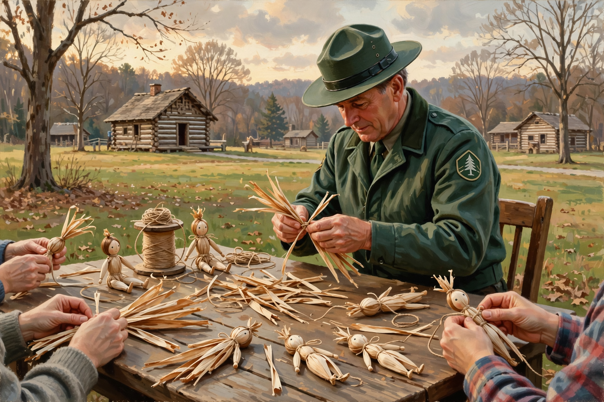 Illustration for 🌽 Make a Cherokee Cornhusk Doll at Red Clay State Historic Park