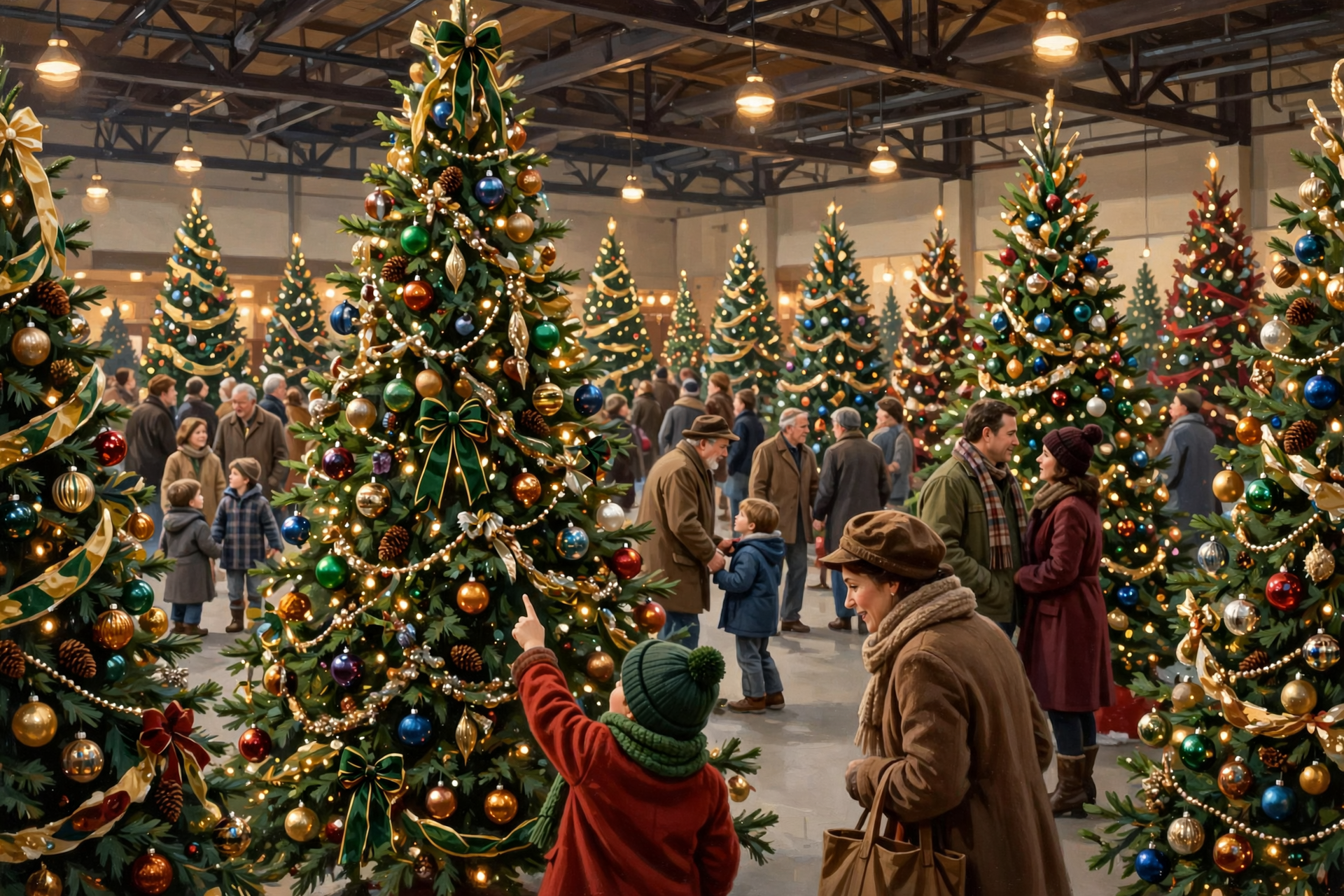 Illustration for 🎄 Stroll a Forest of Decorated Christmas Trees at Knoxville's Fantasy of Trees