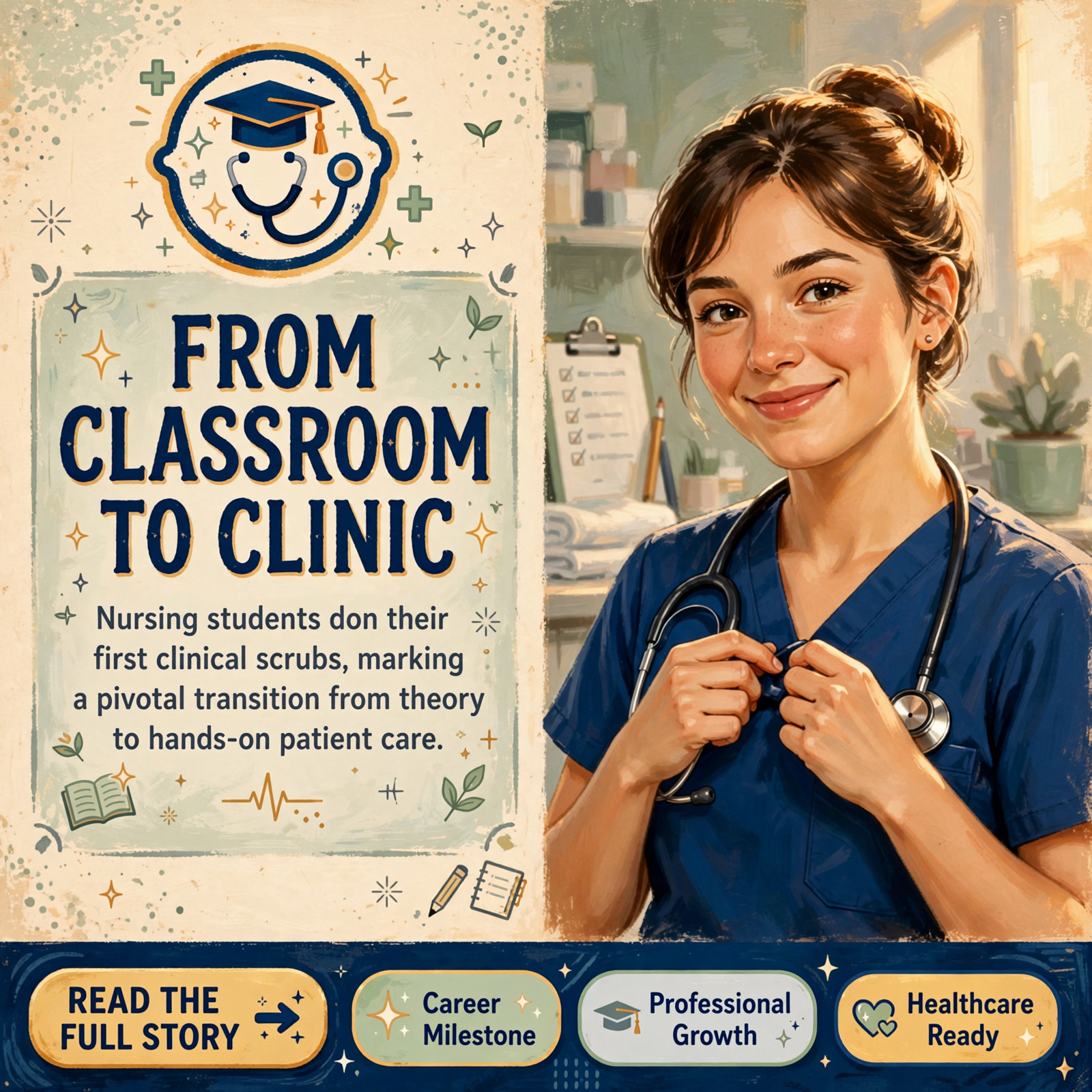 Featured image for "👩‍⚕️ Nursing Students Gear Up for Clinical Training with New Scrubs"