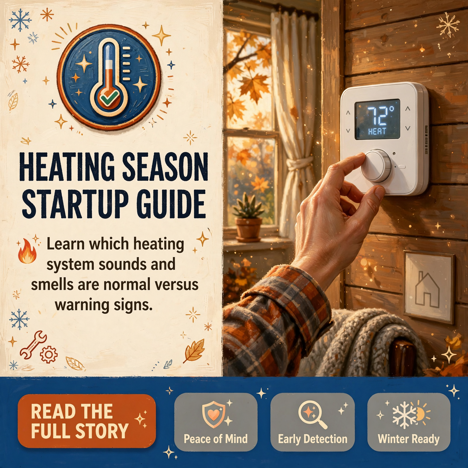 Featured image for "🔥 Heating Season Checklist: What's Normal When You Turn On Your Heat"