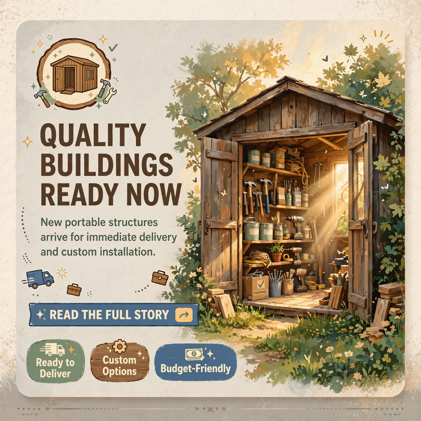 Featured image for "🏗️ Mountain View Barns of Dunlap Announces Fresh Inventory of Quality Buildings"