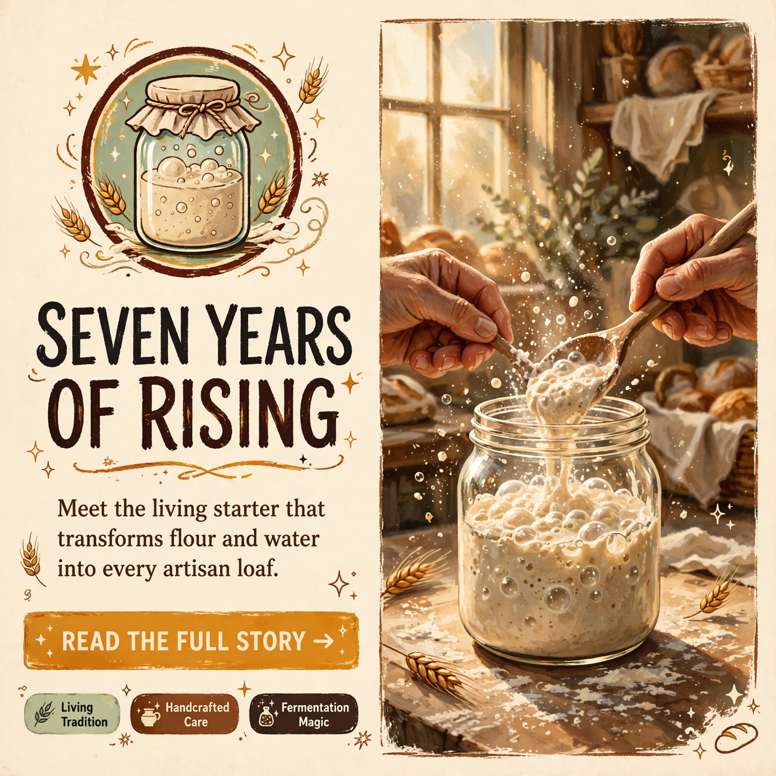 Featured image for "🥖 Meet Olive: The 7-Year-Old Sourdough Starter Behind Field to Flour Sourdough"