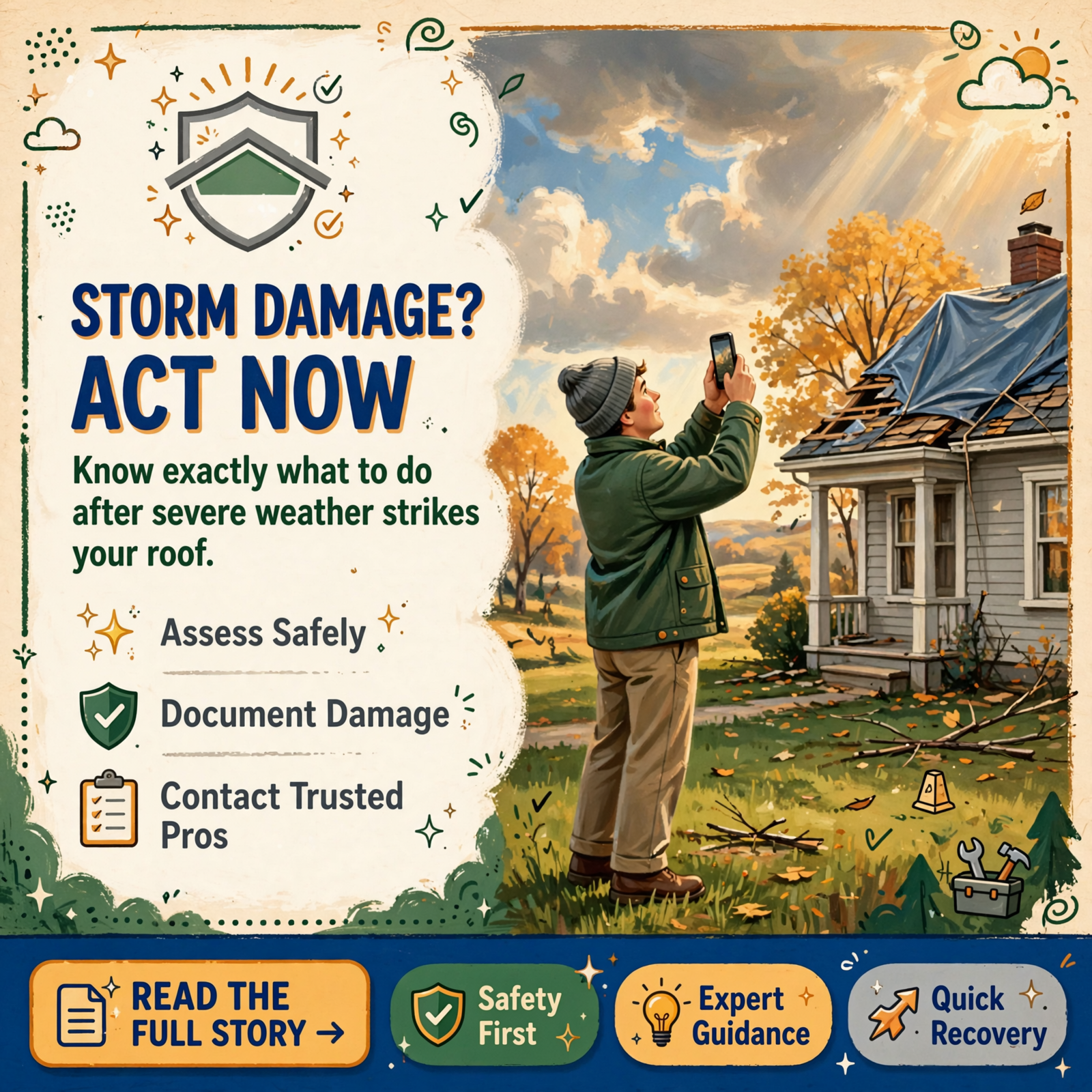 Featured image for "⛈️ Storm Damage? Here's Your Step-by-Step Action Plan from Low Key Roofing in Ooltewah"
