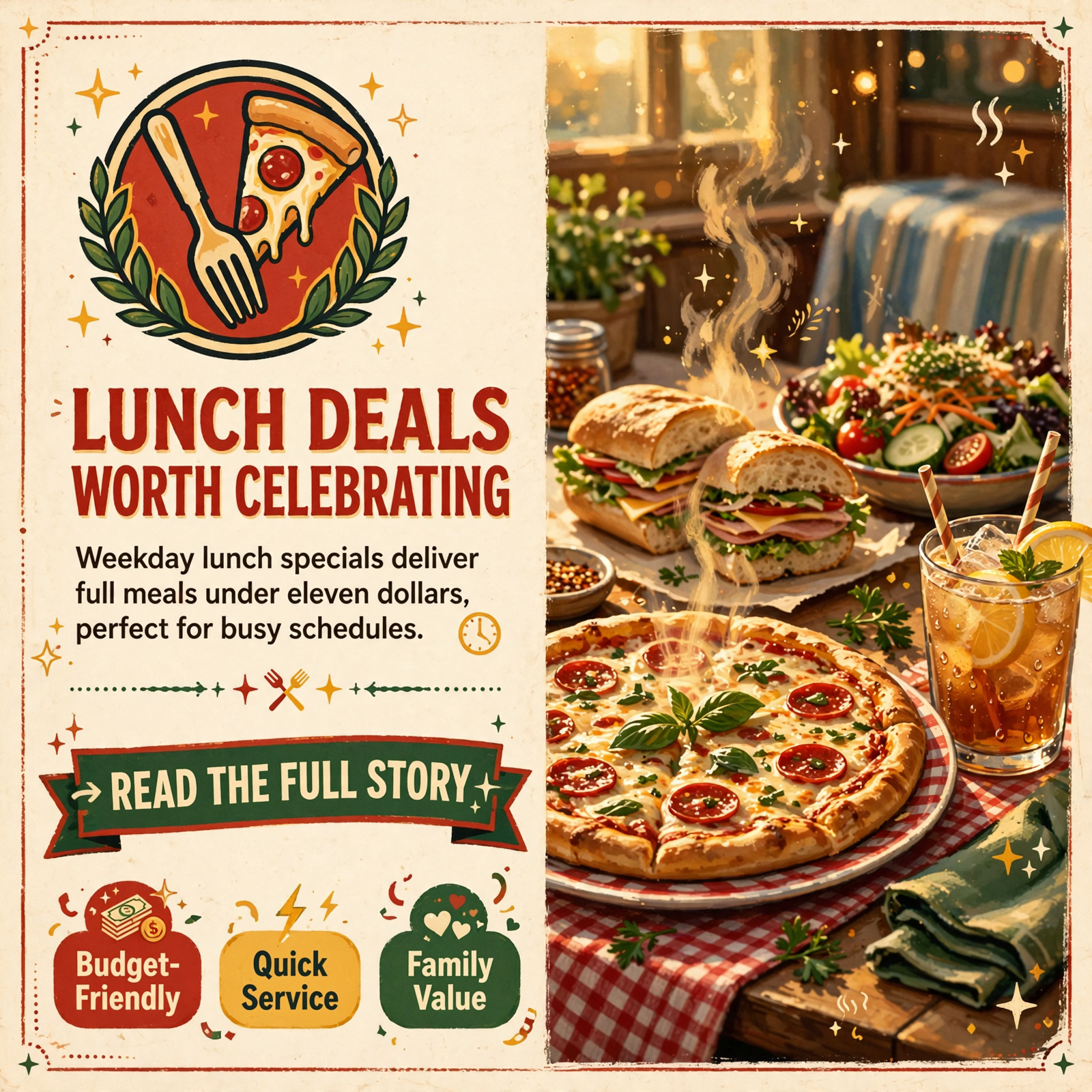 Featured image for "🍕 Weekday Lunch Specials at Dunlap Pizza King - Four Budget-Friendly Options"