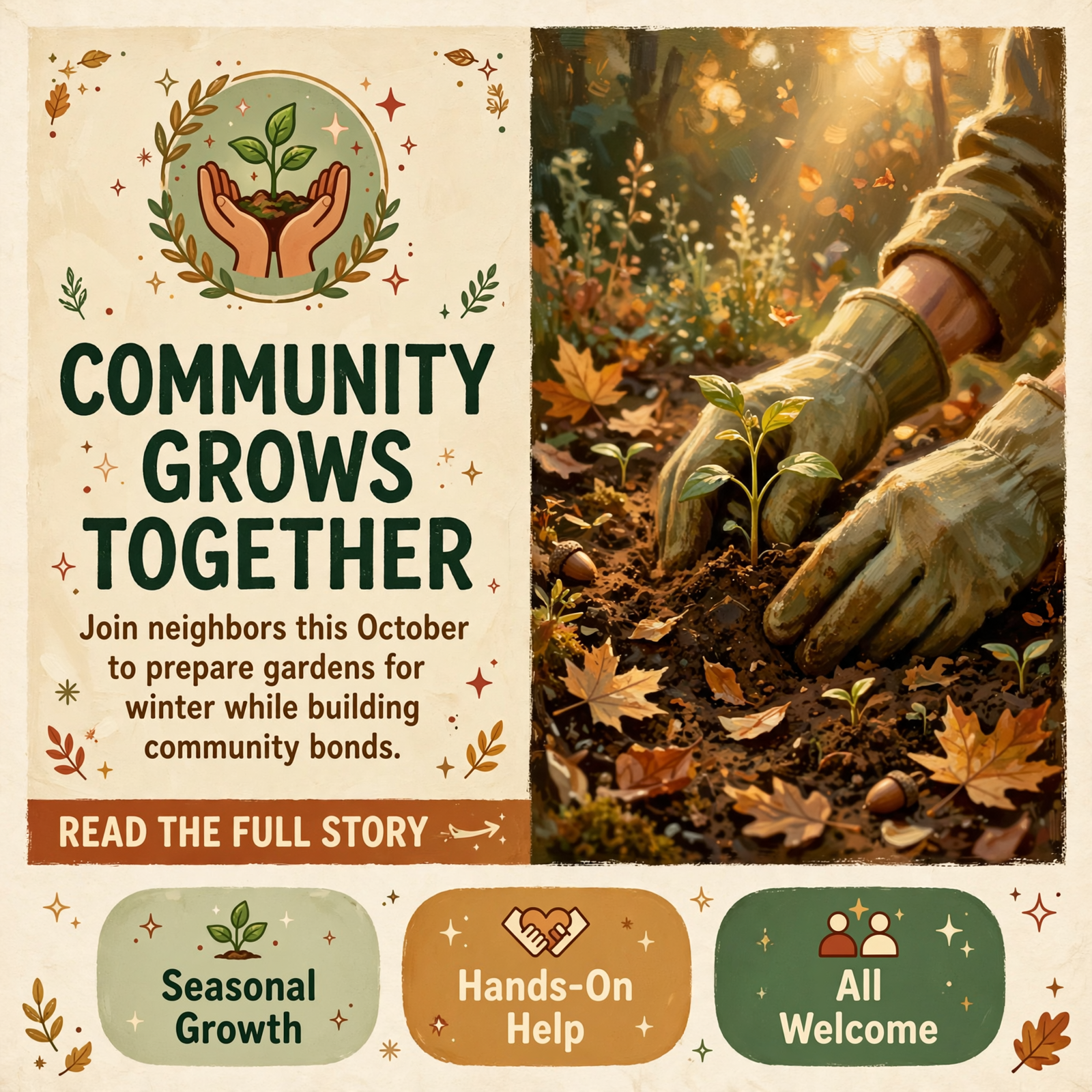 Featured image for "🌱 Fall Volunteer Days at Local Garden Site - Help with Seasonal Cleanup and Planting"