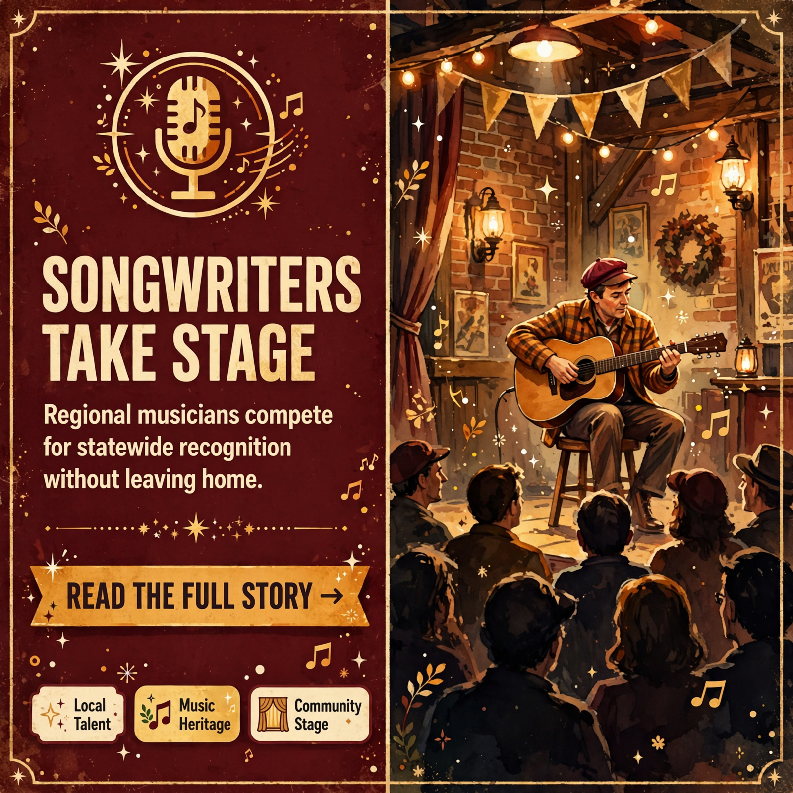 Featured image for "🎵 Tennessee Songwriters Month Qualifying Round Coming to Crossville in February 2027"