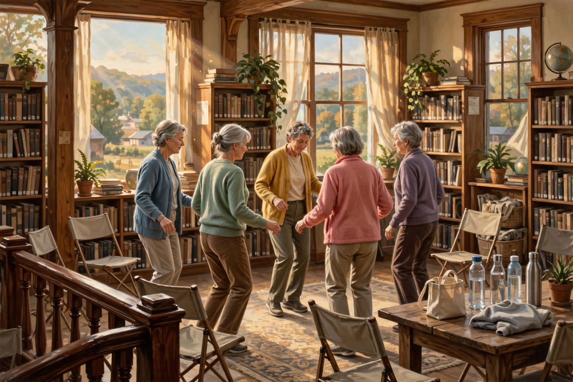 Illustration for 📚 Library Open Today — Chair Dancing at 1 p.m.