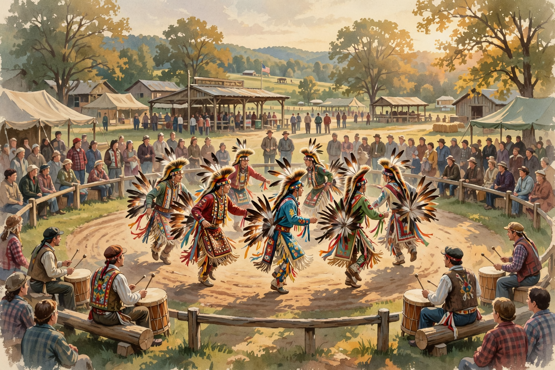 Illustration for 🪶 Watch the Grand Entry at the Spirit of the Veteran & Warrior Pow Wow in Evensville