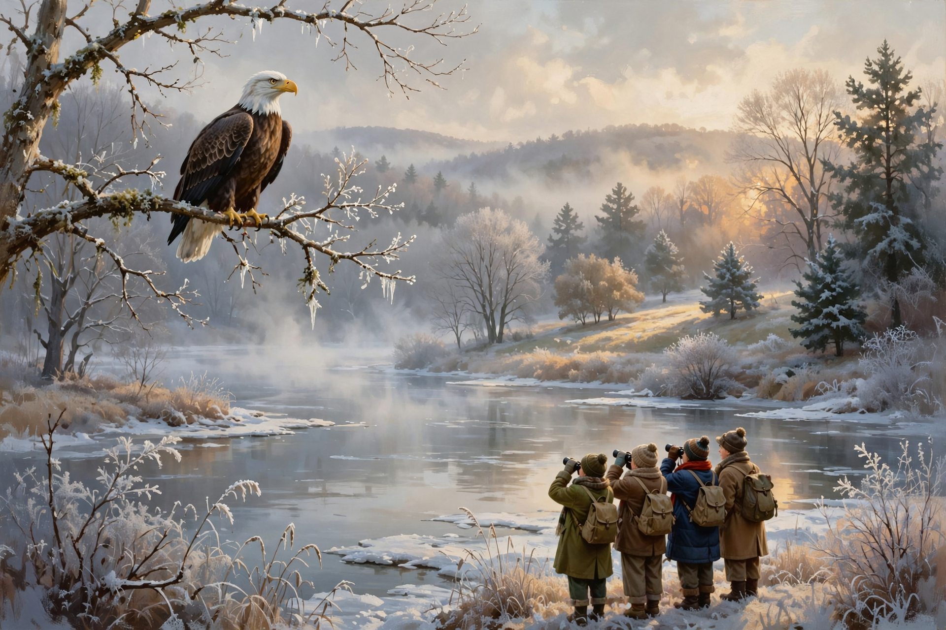 Illustration for 🦅 See Wild Bald Eagles Up Close at Lake Guntersville's Eagle Awareness Weekends