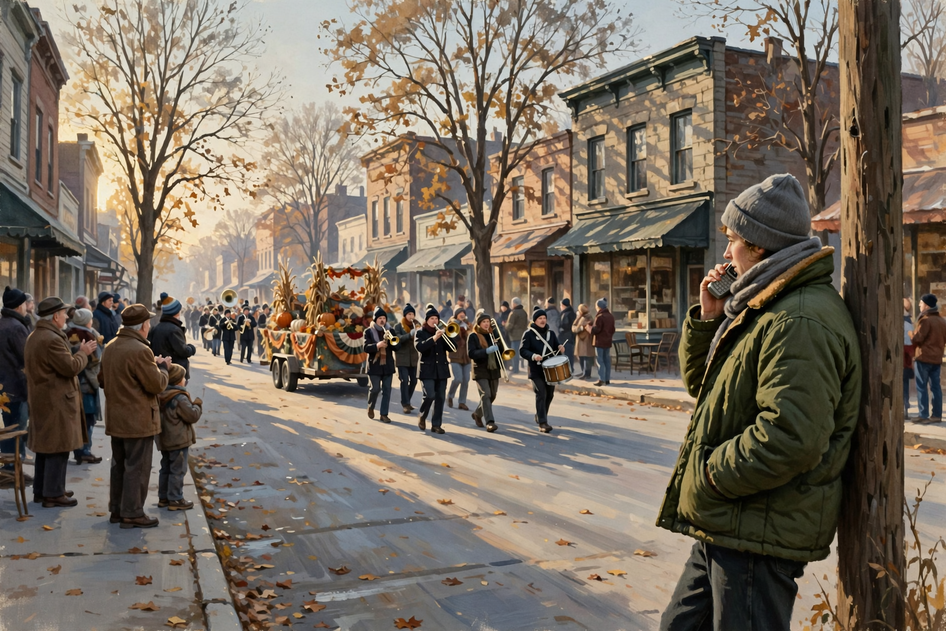Illustration for β One Parade, One Jacket, One Quiet Call
