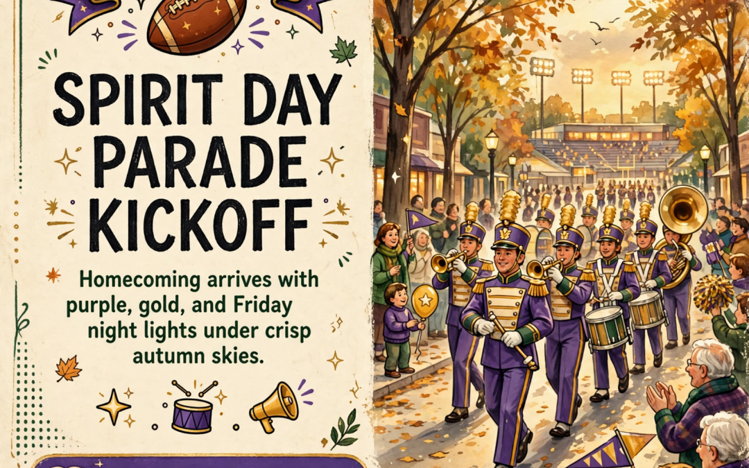 🏫 Go Indians Friday: Parade at 9:30, Homecoming vs. Community at 7
