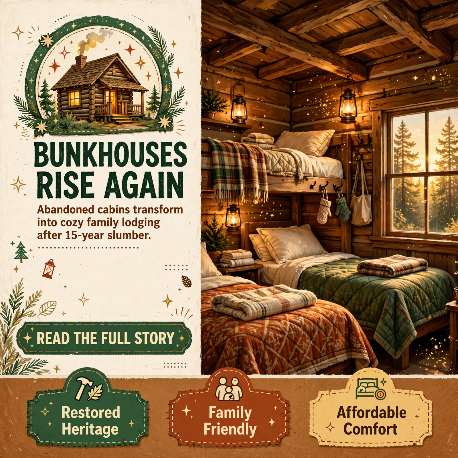 Featured image for "🏕️ Stillwaters Creek Campground + Cabins Reopens Renovated Bunkhouses After 15 Years"