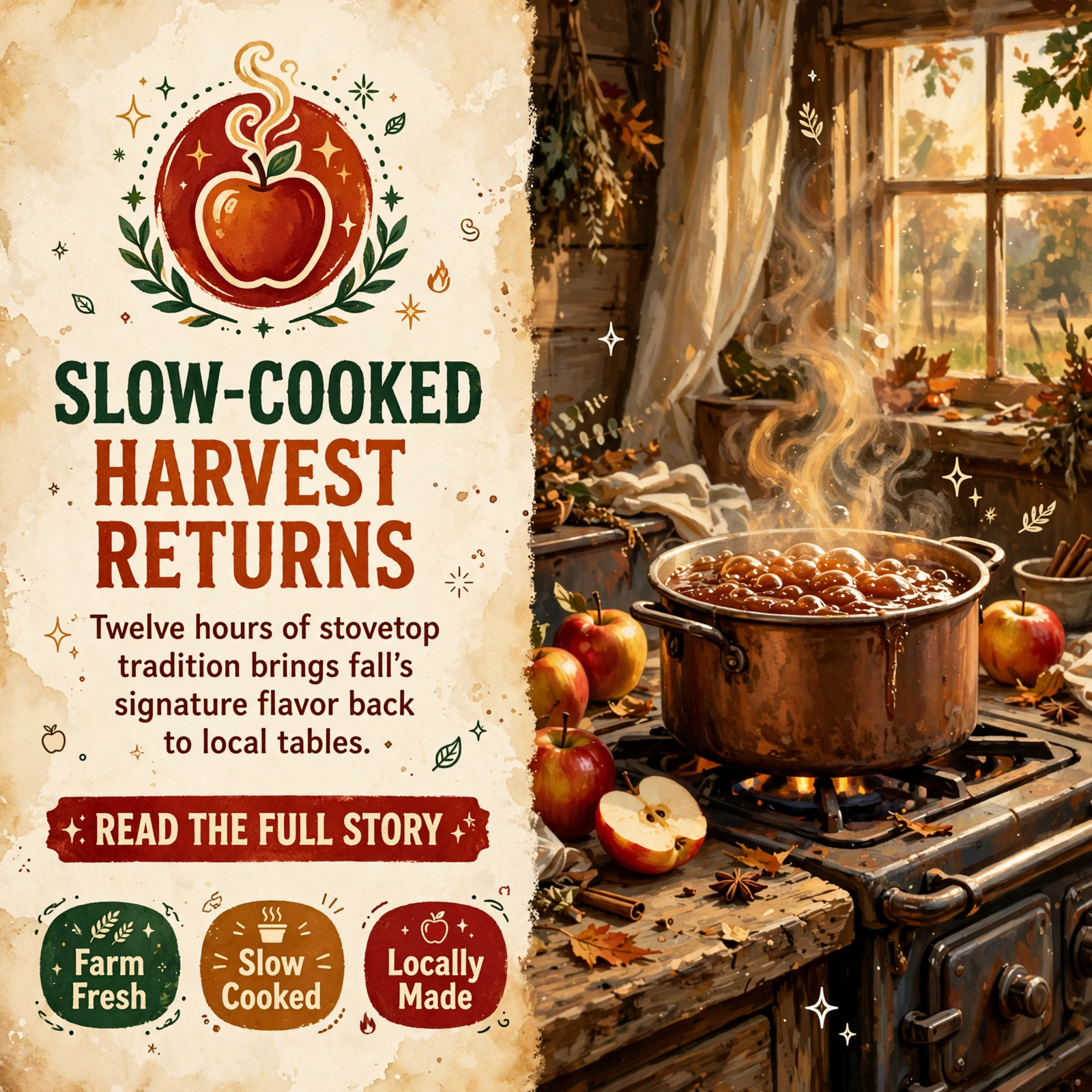 Featured image for "🍎 D.A.M GOOD Apple Butter Returns to Hixson Farm Stand This Weekend"