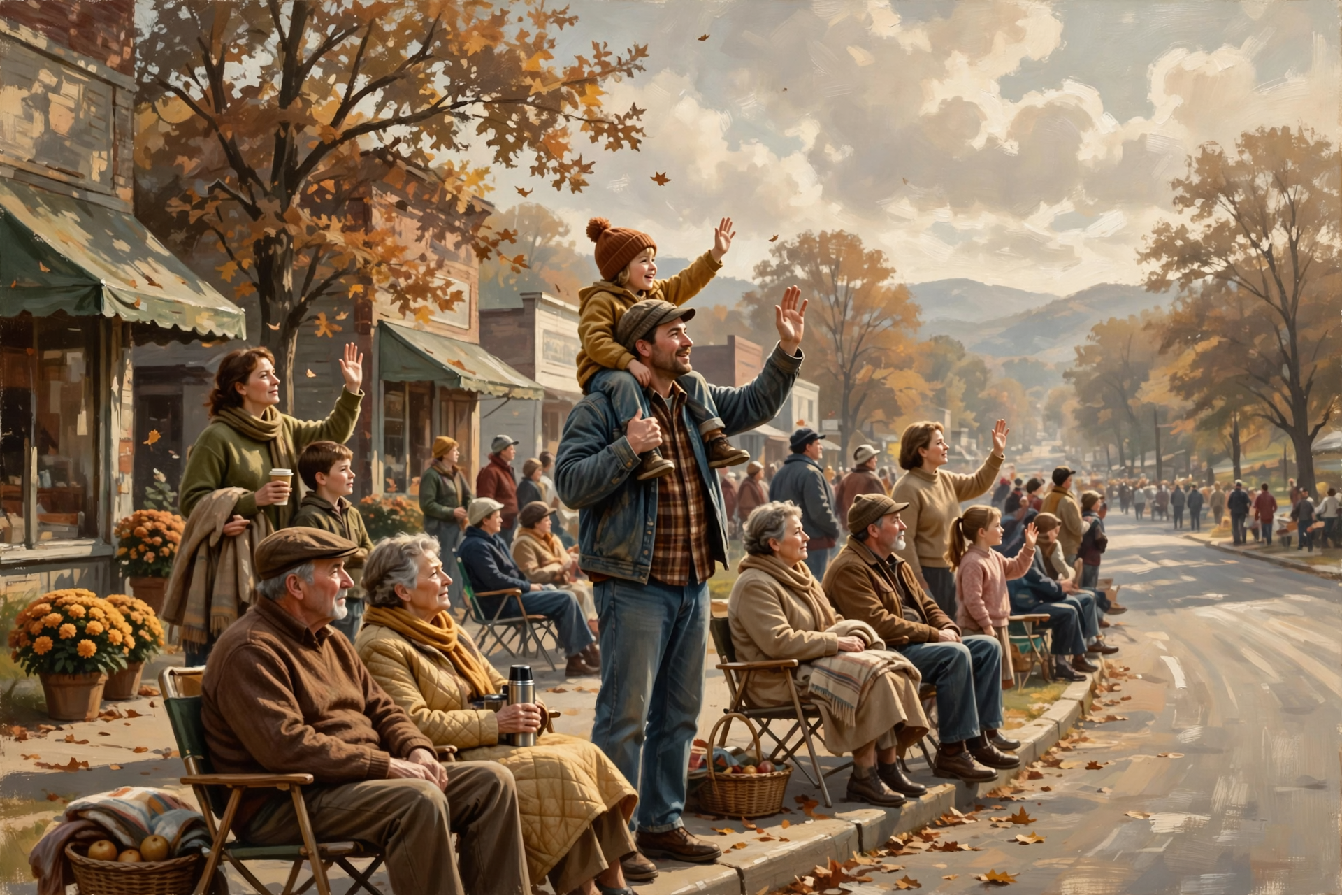 Illustration for 🎺 Homecoming Today: A Town Reunion on the Curb