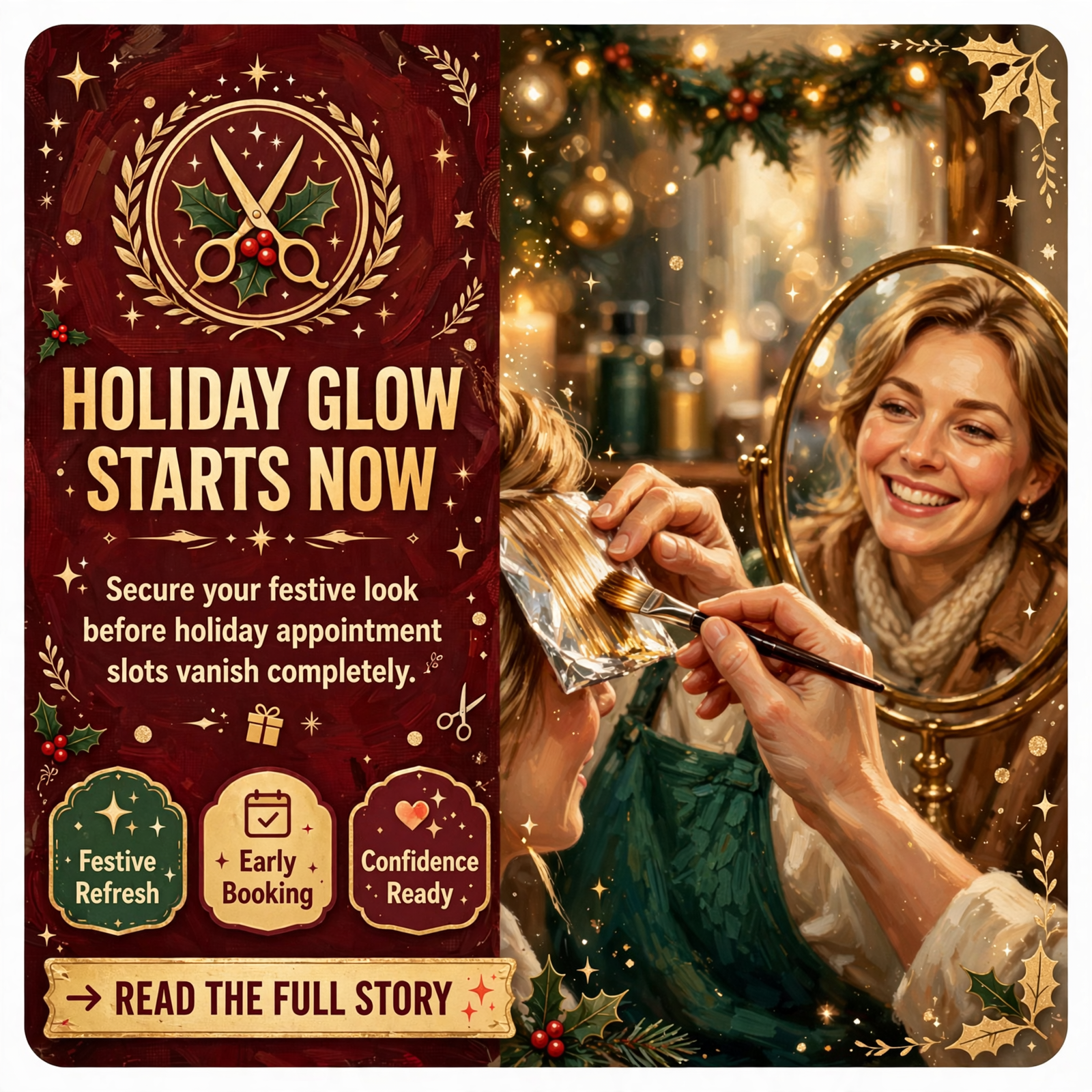 Featured image for "💇‍♀️ Holiday Hair Appointments Filling Fast in Dayton - Book Now for Festive Season"
