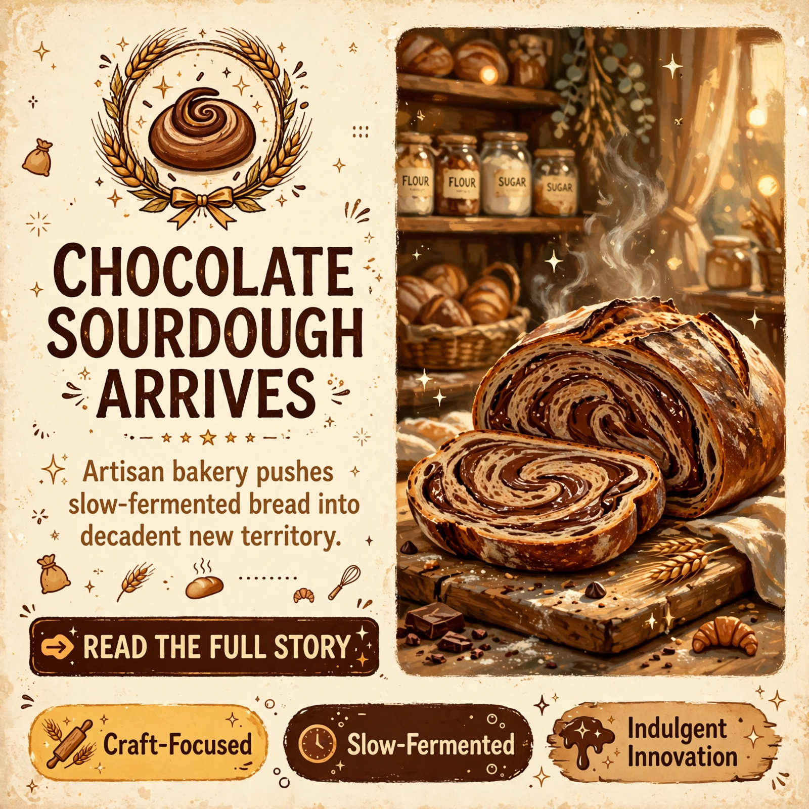 Featured image for "🍫 Death by Chocolate Sourdough Arrives on New Menu at Rustic Rise"