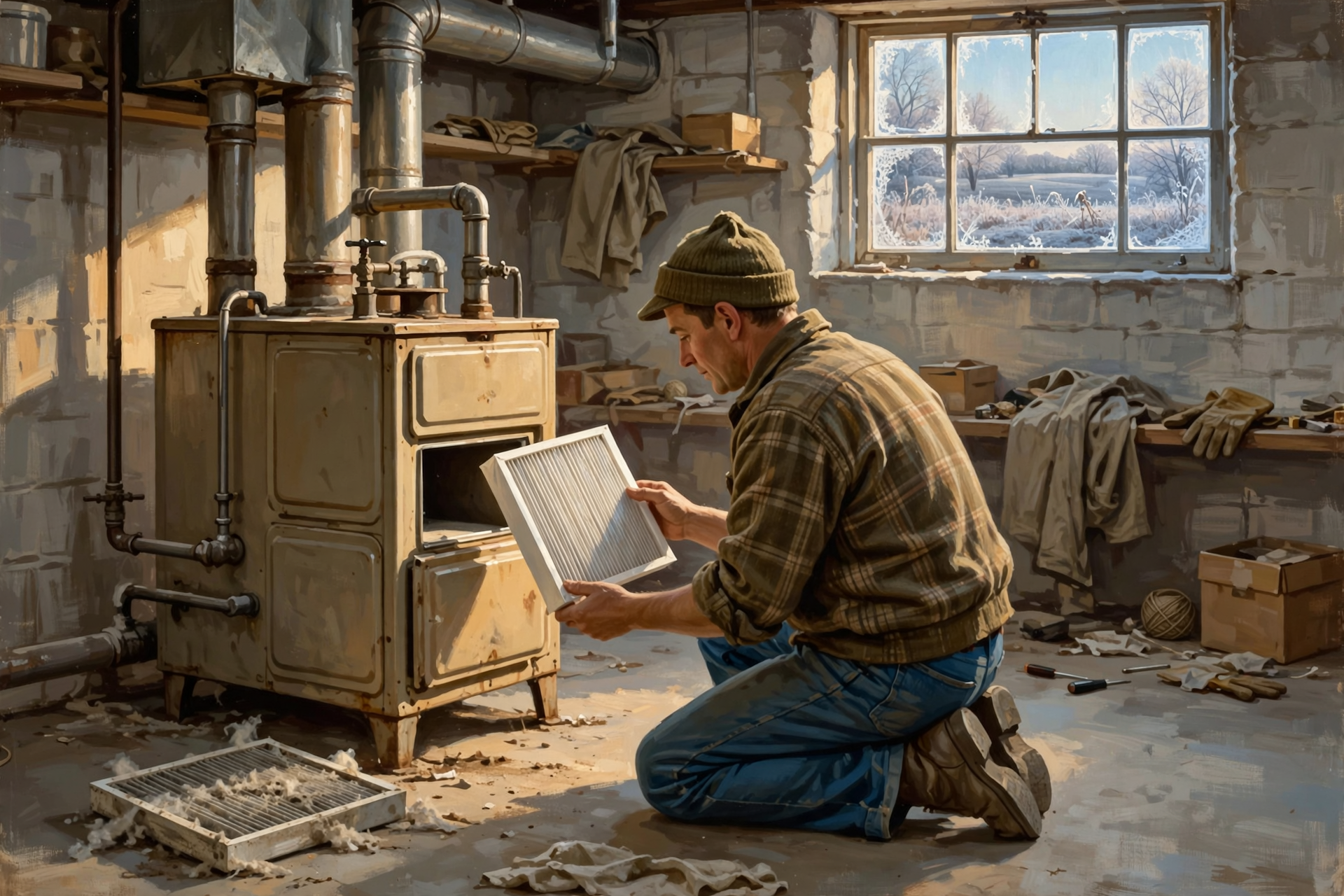Illustration for 🔥 Frost Sunday Morning: Check the Furnace and the Heating Help