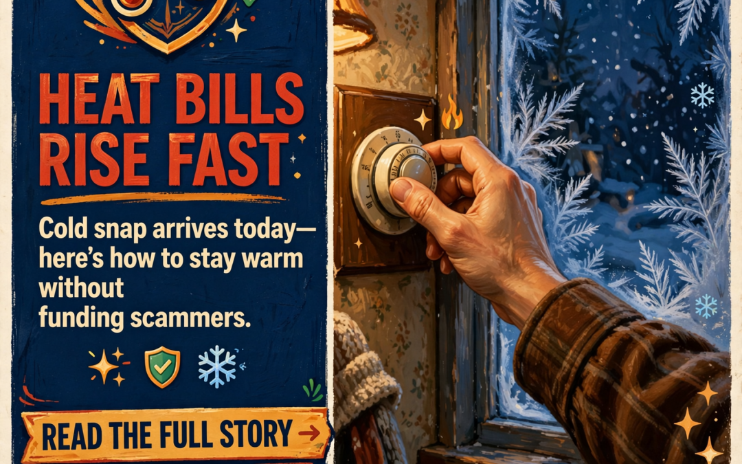💵 Heat Bills Rise With the Cold Front, Wind Brings Door-Knockers, and Your Pump & Rate Check — A Week-Ahead Money Guard