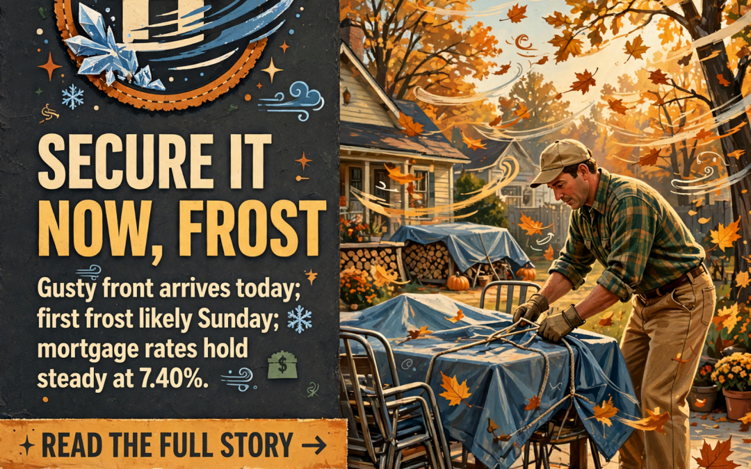 π‘ Gusts Hit Today, Frost Eyes Sunday Dawn, and Freddie Mac Printed 7.40% / 6.71%