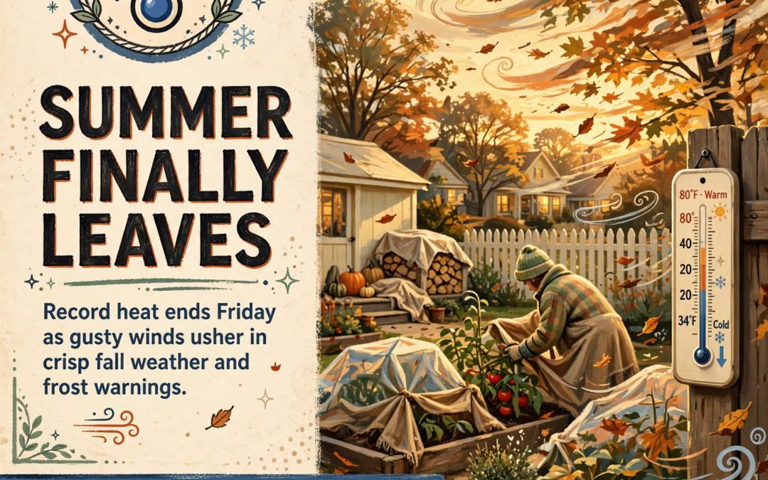 π¬οΈ Friday’s Front Is Here: Gusts to 30 Tonight, a Record 92 Locked In Thursday, and Dunlap Near 38 Saturday Night