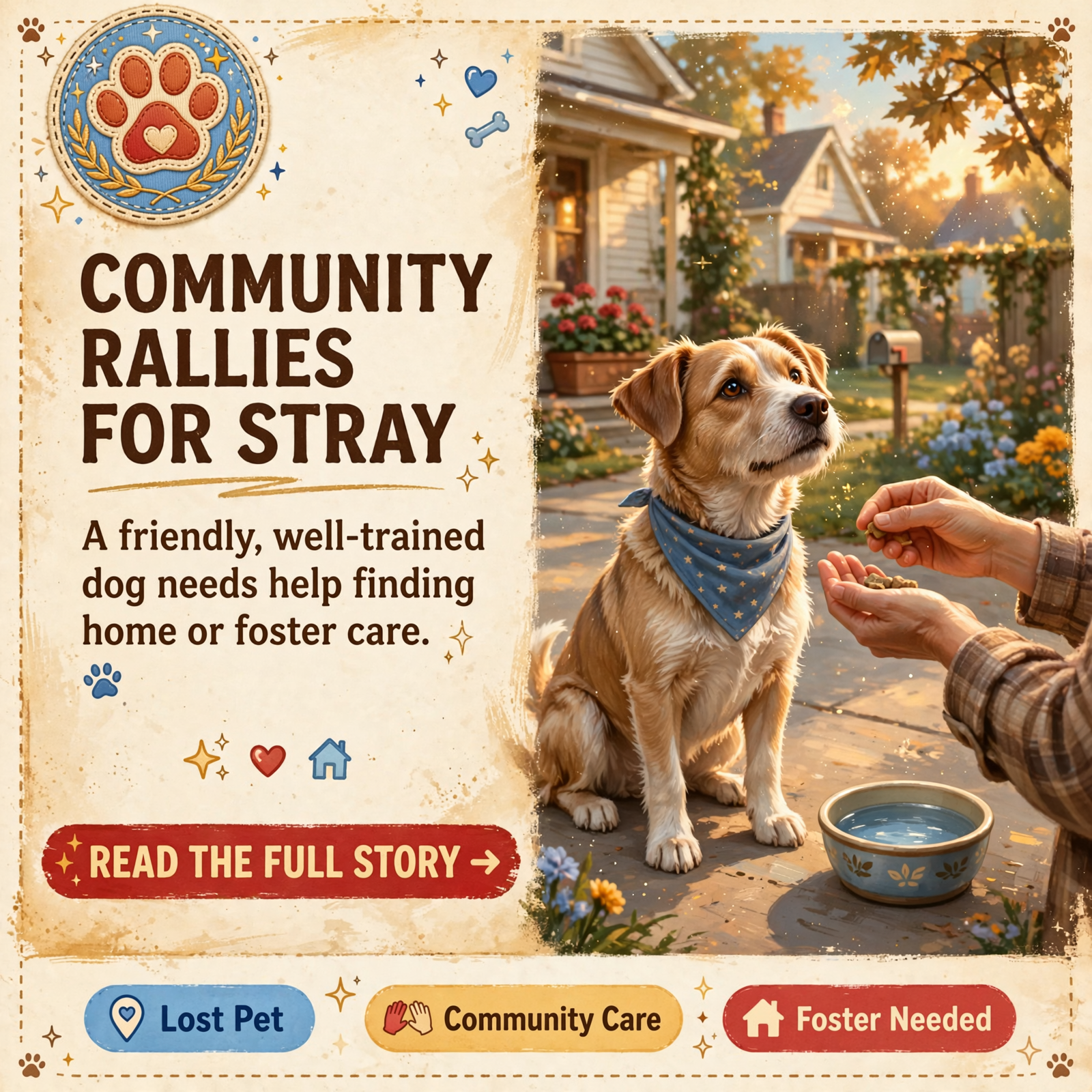 Featured image for "🐕 Community Seeks Help for Friendly Stray Dog Found in Dunlap"