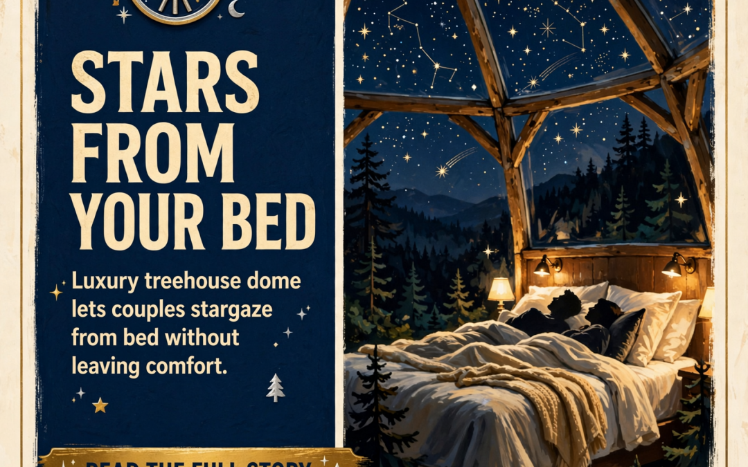 ✨ Stargazing from Bed: Bolt Farm Treehouse’s Dome Offers Luxury Escape Near Cleveland