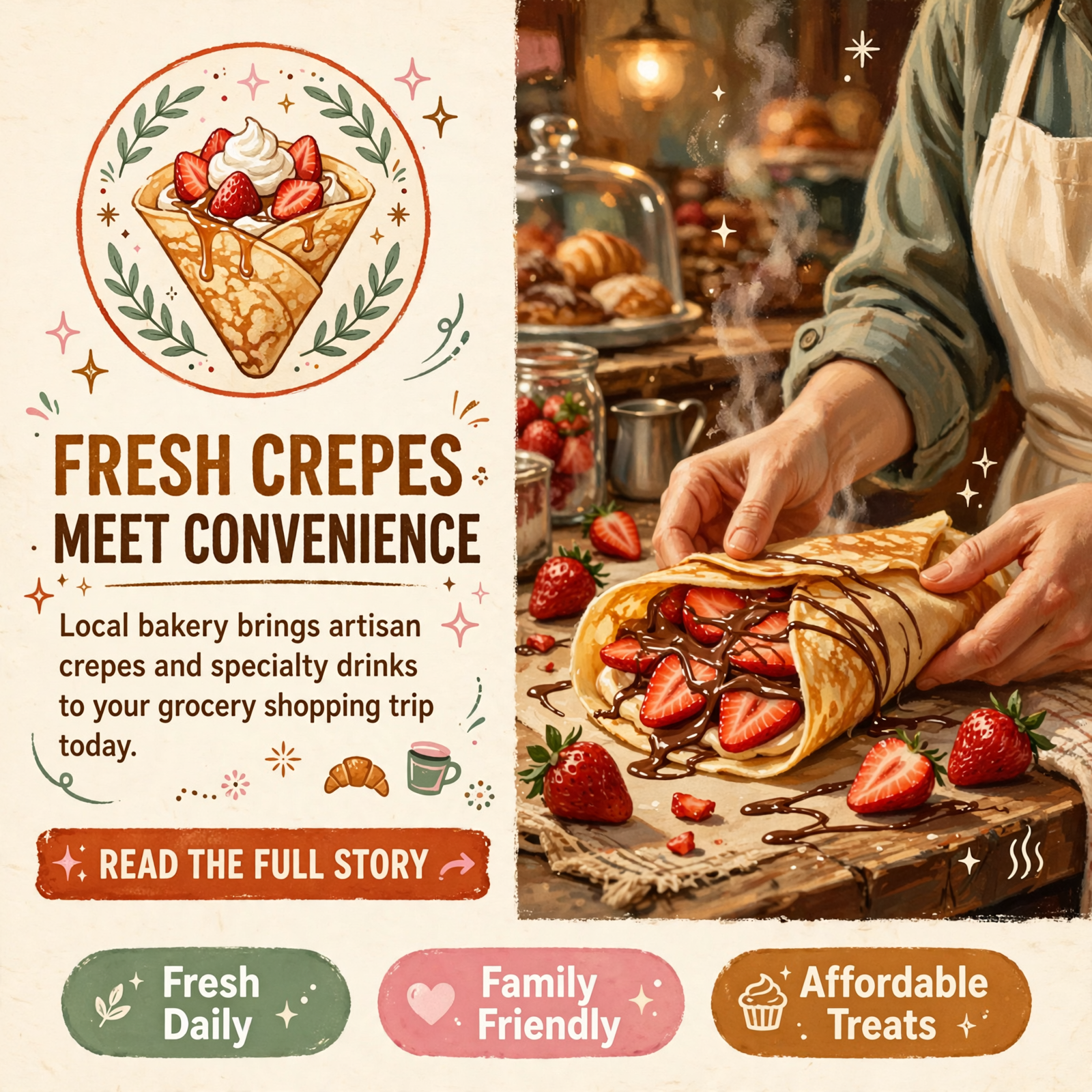 Featured image for "🥐 Crumbs and Kisses Brings Daily Crepe Specials to Save A Lot in Whitwell"