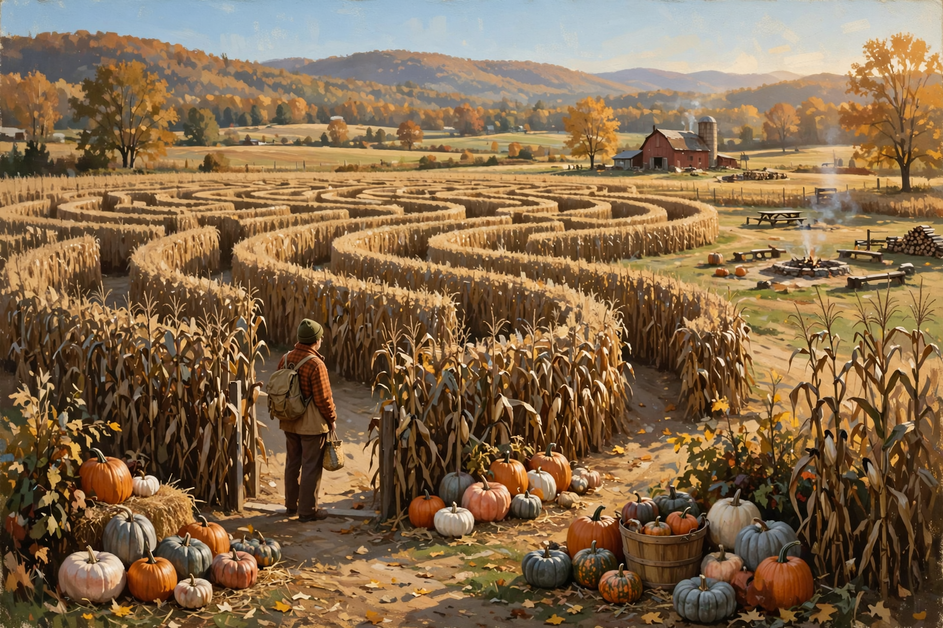 Illustration for 🌽 Wander the River Maze at Ocoee Valley Farms
