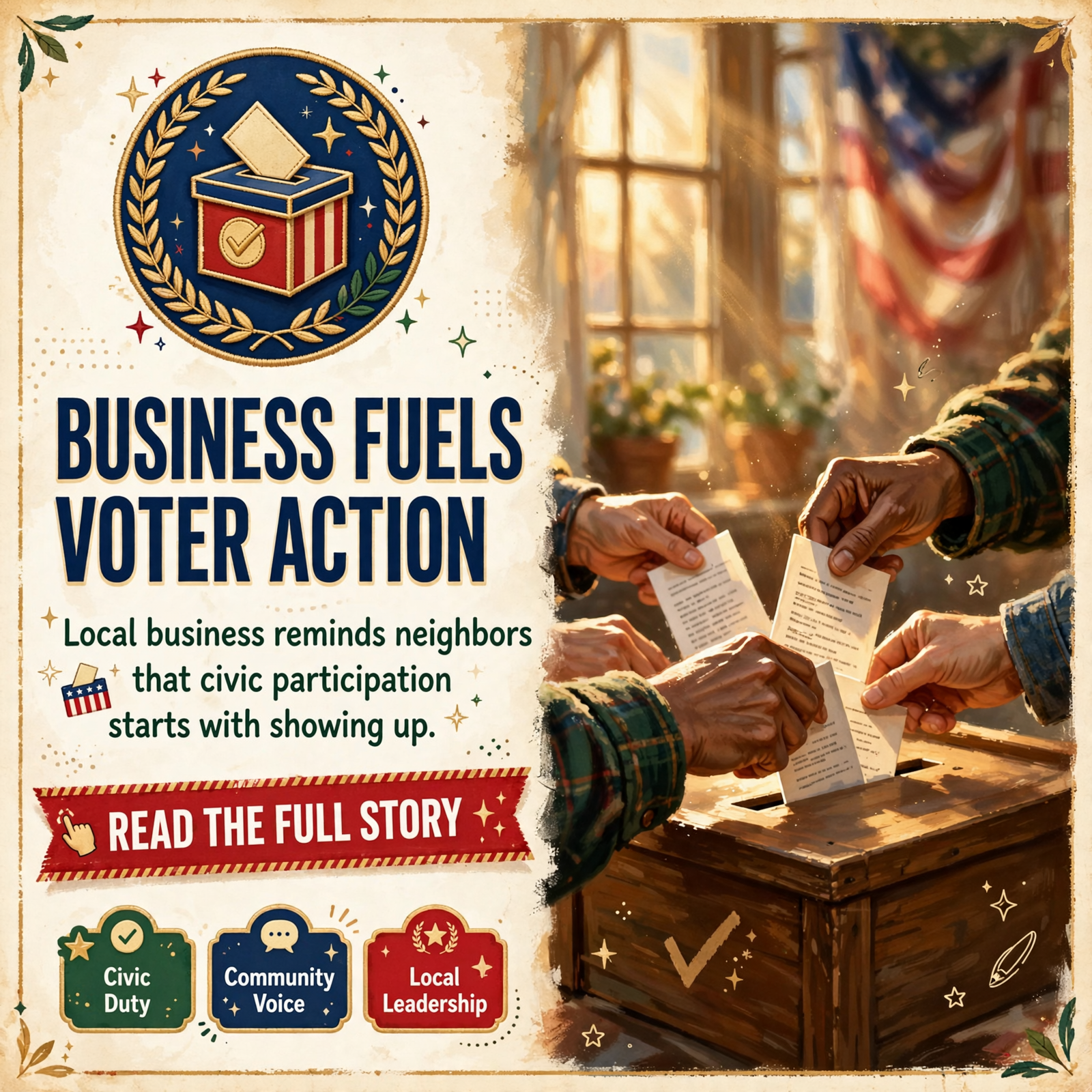 Featured image for "🗳️ Local Business Encourages Community to Vote"
