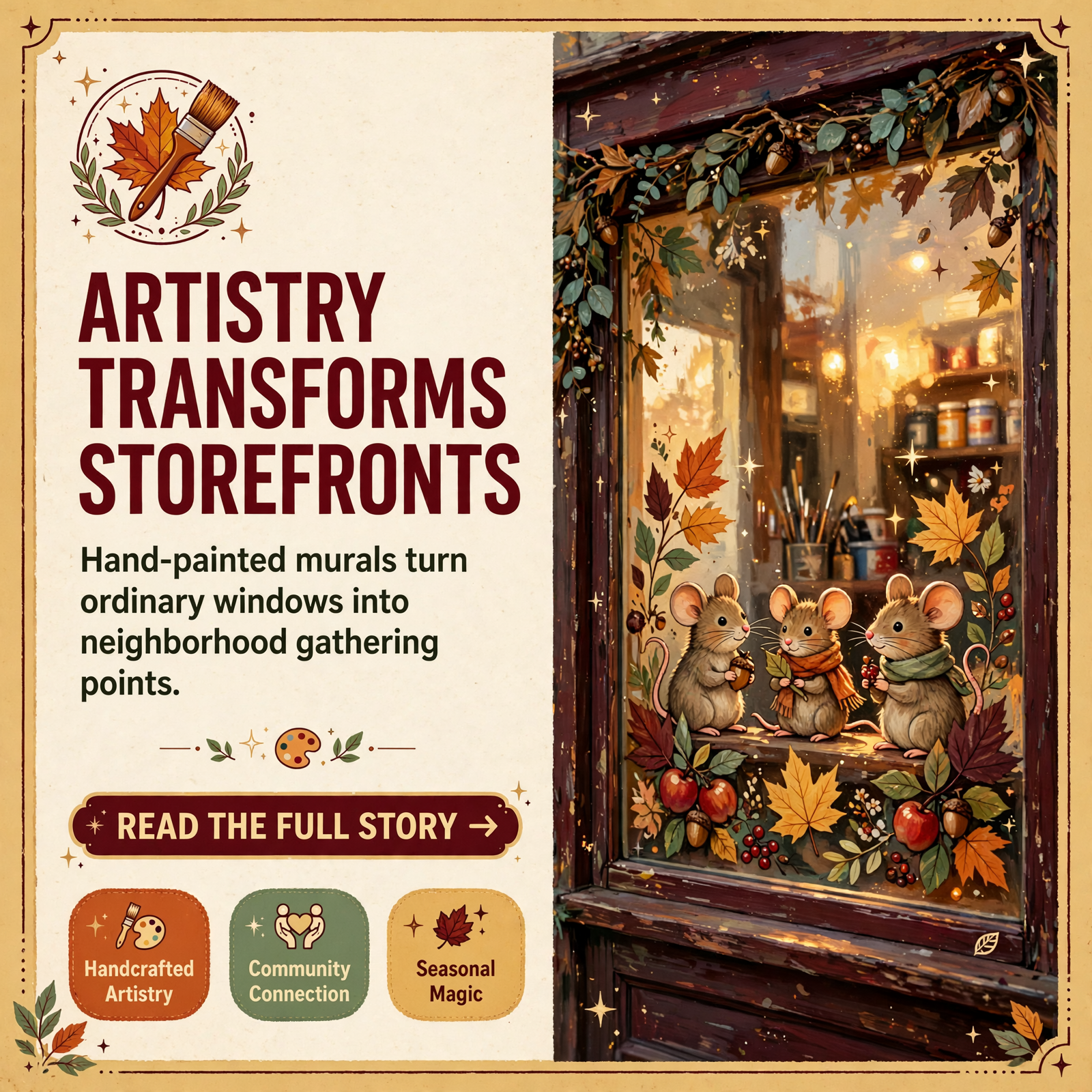 🎨 Window Painter Brings Fall Magic to Local Storefronts with Custom Murals — Featured Image Featured image for "🎨 Window Painter Brings Fall Magic to Local Storefronts with Custom Murals"
