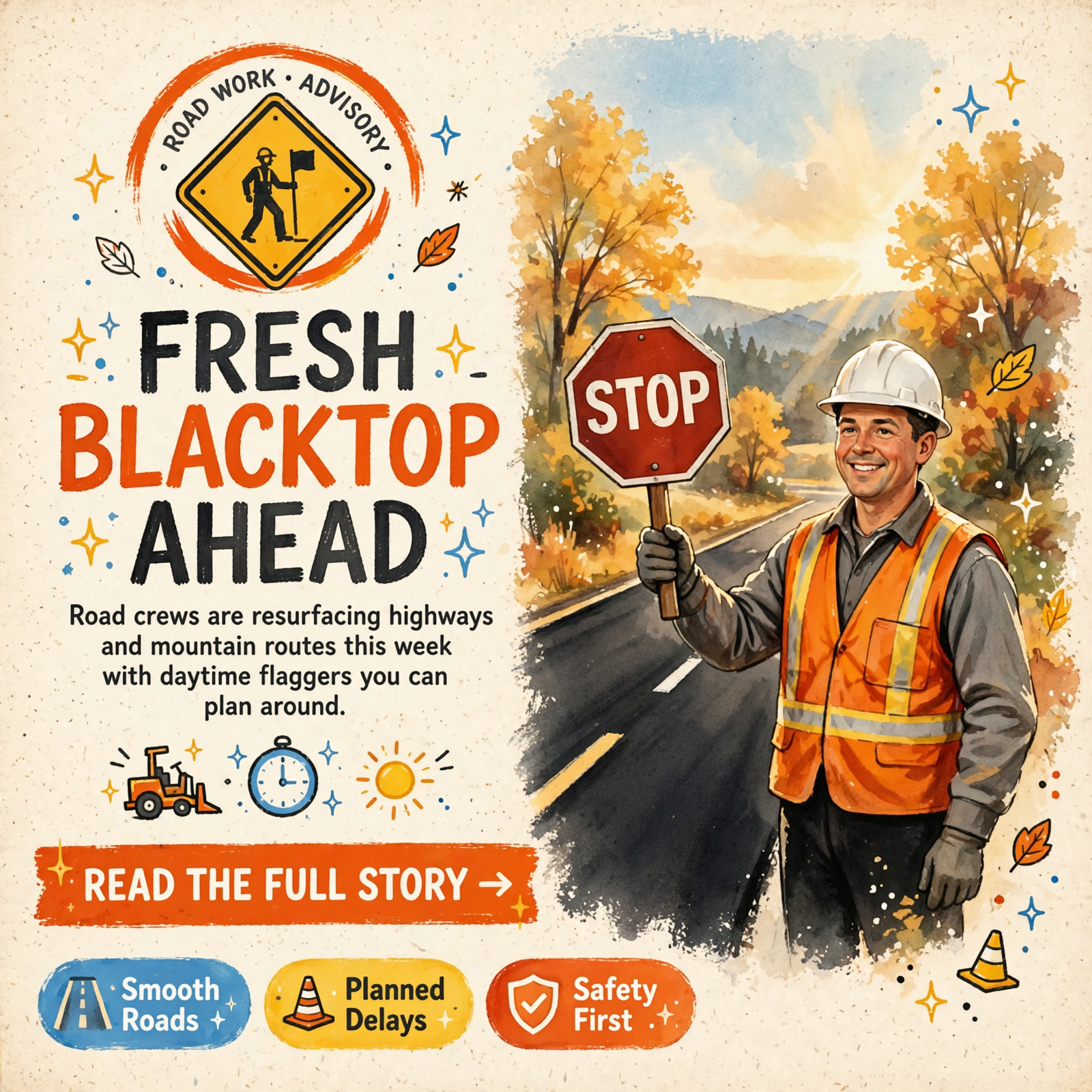 π§ Fresh Blacktop on U.S. 127, Flaggers on the Signal Mountain Road and an Easy Weekend at Home: Your Roads & Commuteβ¦ Featured image for "π§ Fresh Blacktop on U.S. 127, Flaggers on the Signal Mountain Road and an Easy Weekend at Home: Your Roads & Commute Report"
