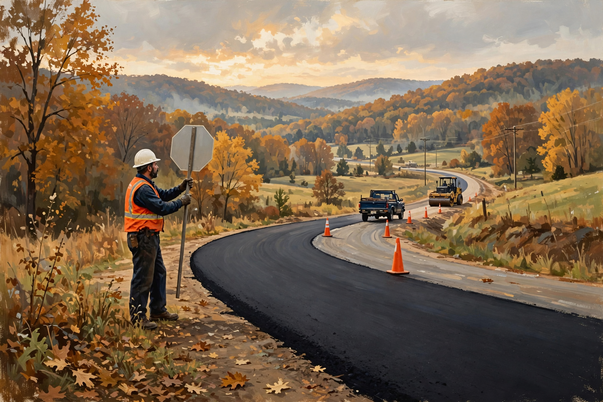 Illustration for 🛣οΈ New at Home: Fresh Blacktop on U.S. 127 South of Dunlap
