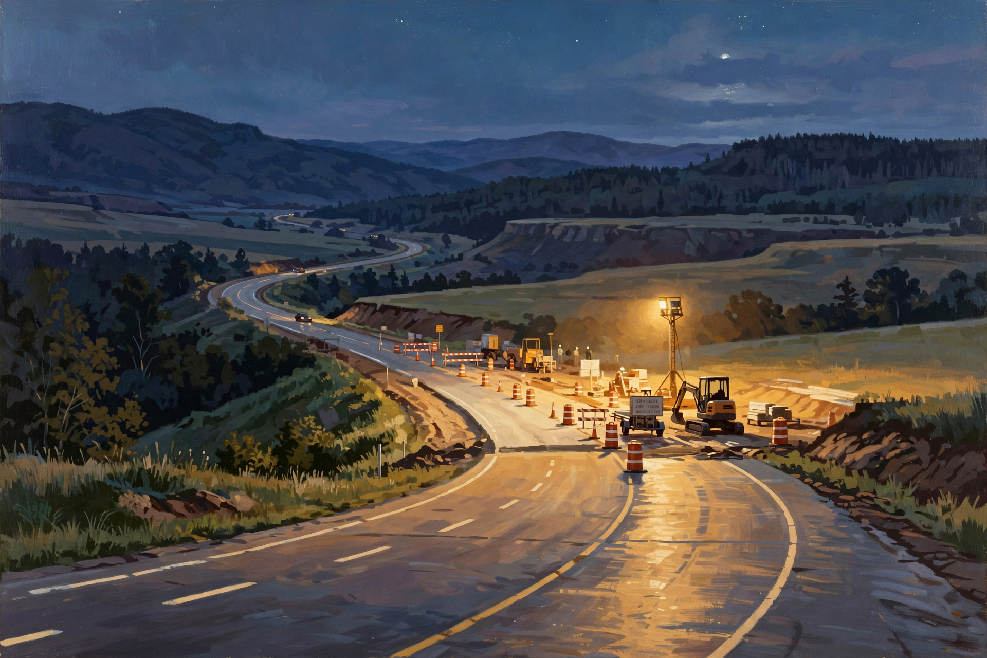 Illustration for 🏔οΈ Over the Mountain: Grundy County and I-24 Night Work