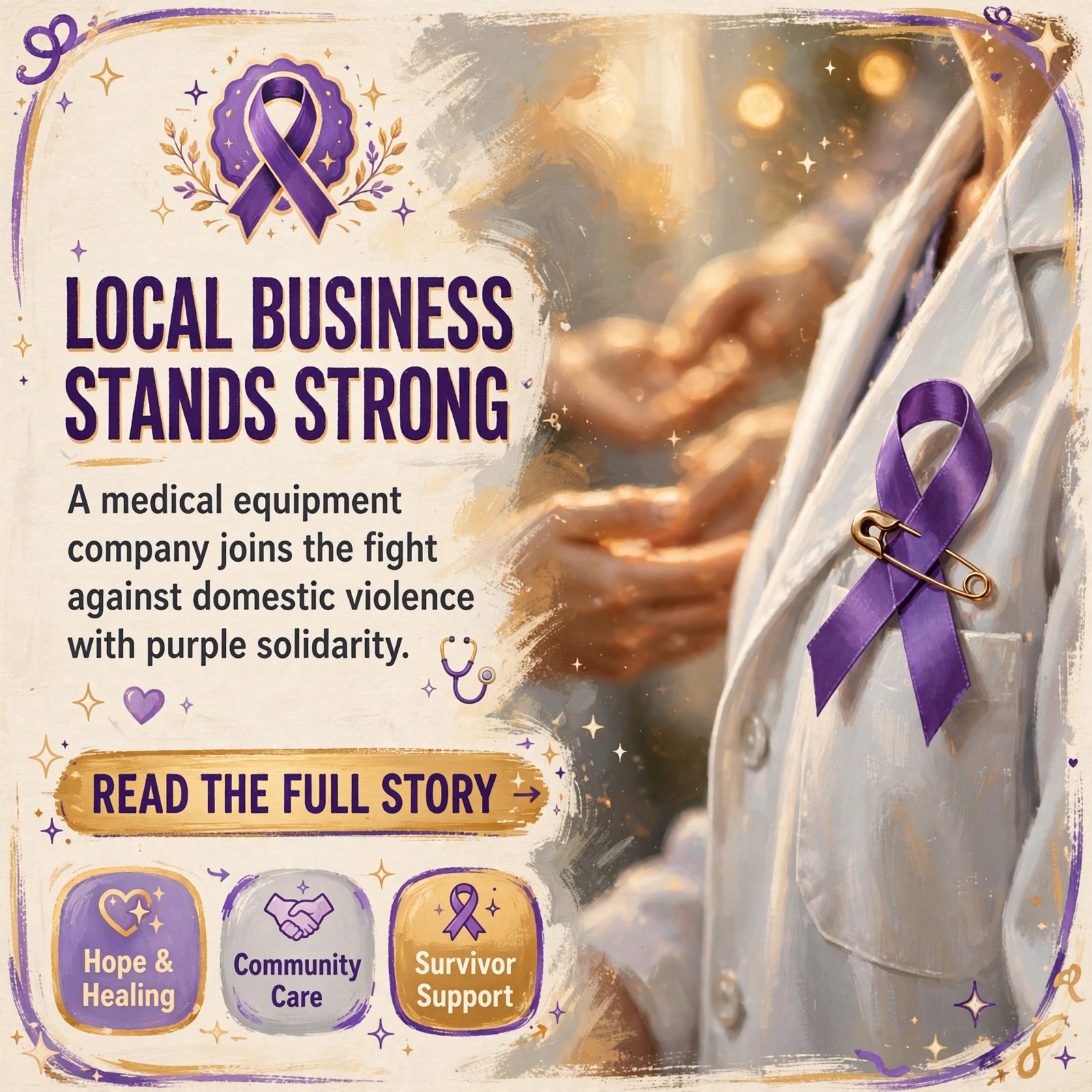 Featured image for "💜 Buckeye Home Medical Equipment Stands with Domestic Violence Survivors in Huntsville"