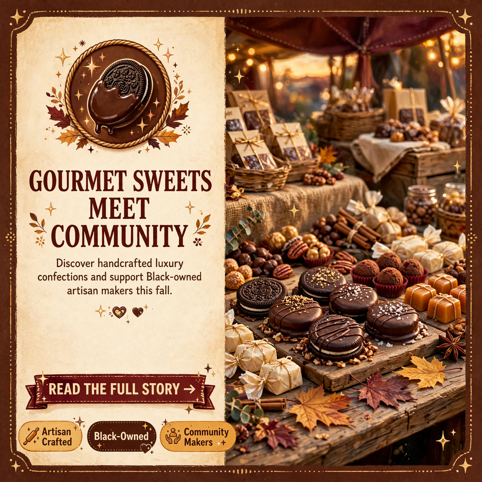 Featured image for "🍫 Sugar Lillie Sweet Treats Brings Gourmet Confections to Fall St. Elmo Maker's Market"