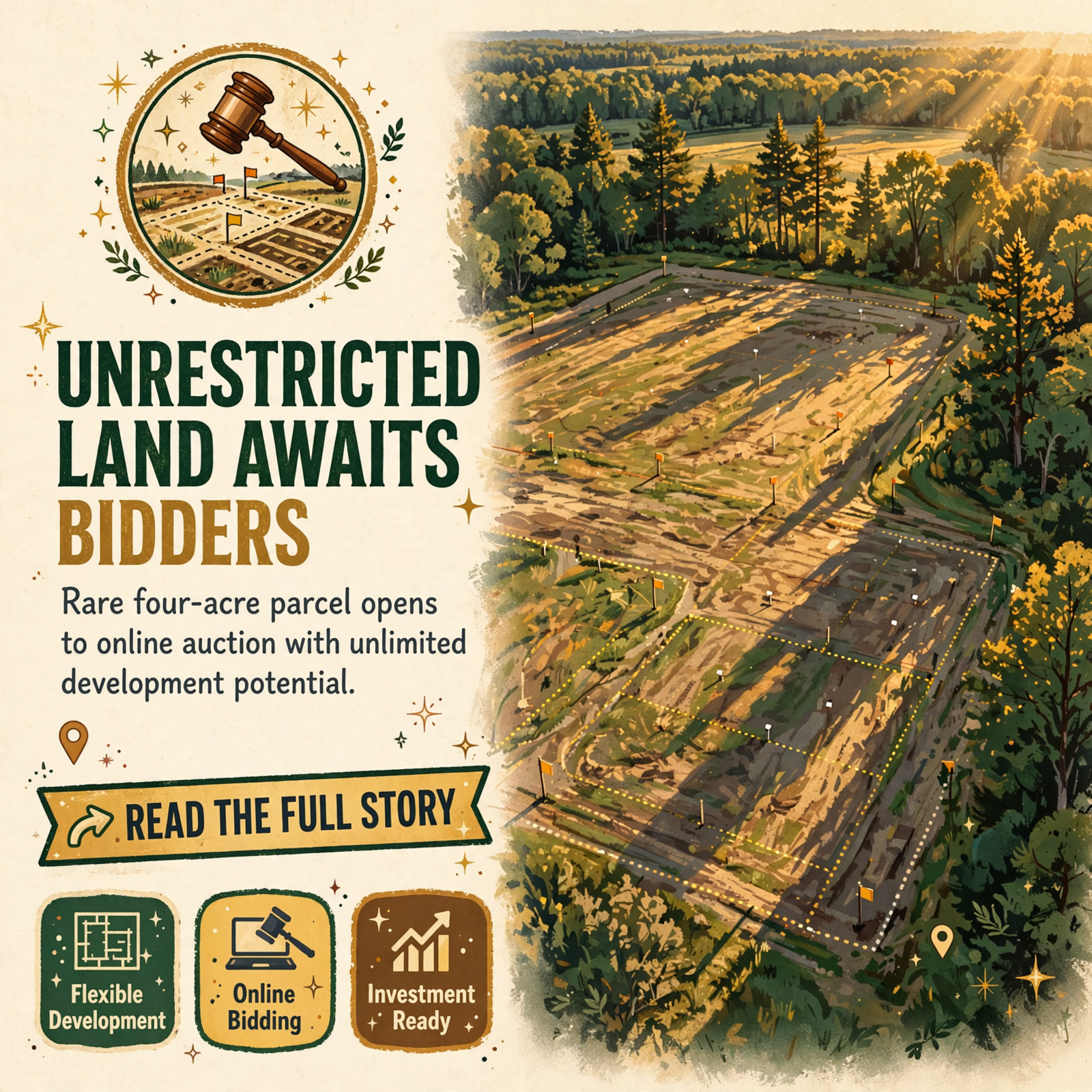 Featured image for "🏞️ 4.1 Unrestricted Acres on H Brown Road in Gainesboro Going to Online Auction"