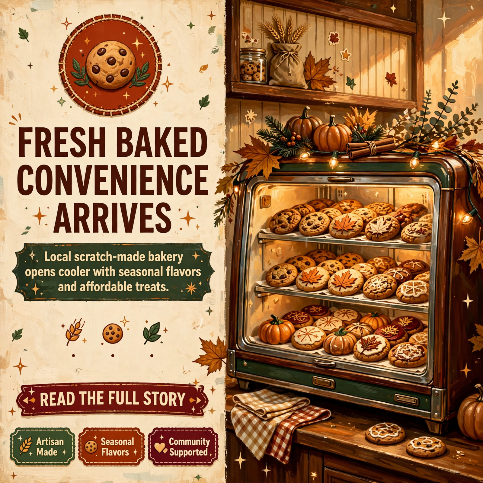 Featured image for "🍪 Just Frosted 's Cookie Cooler Opens in Lusk with Seasonal Flavors"