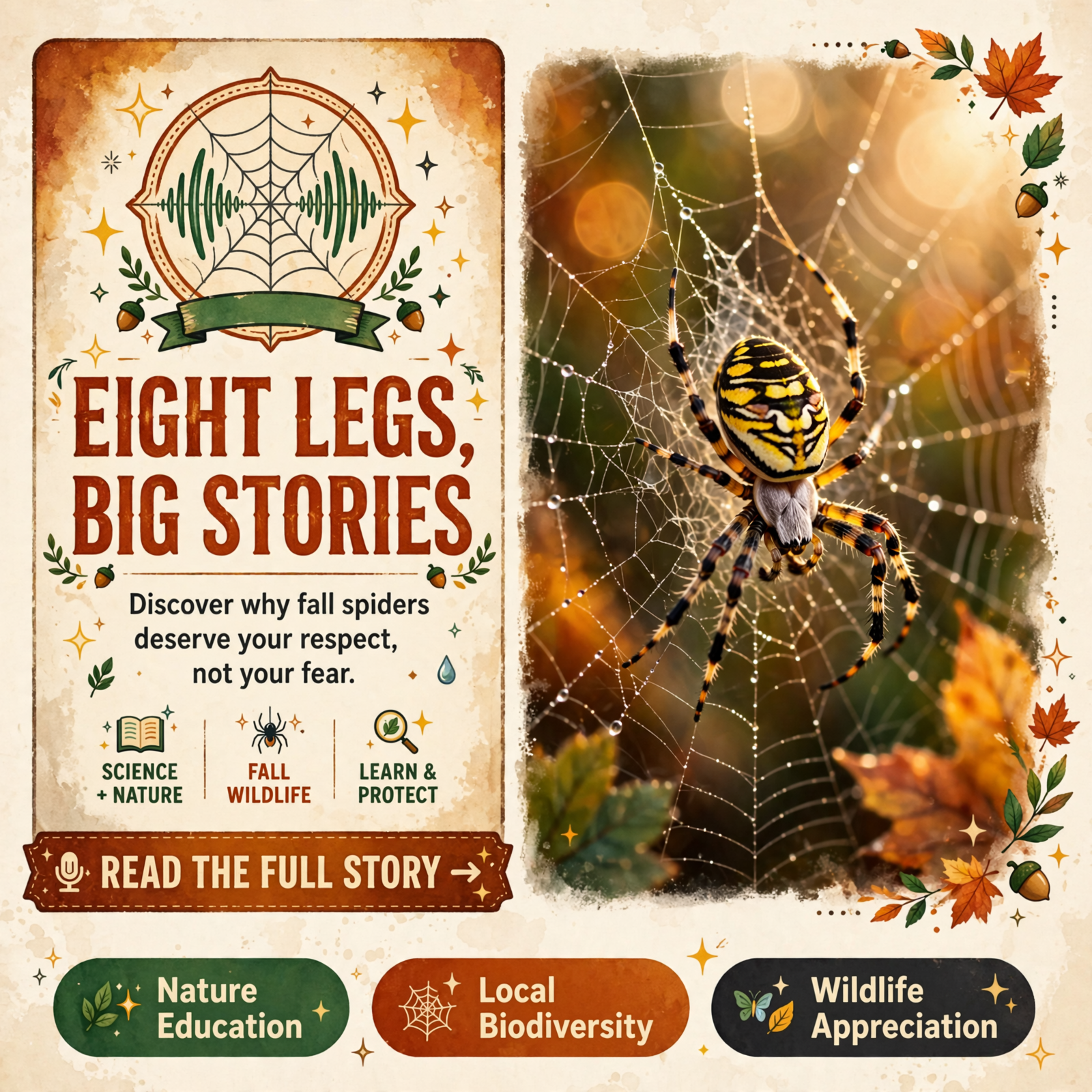 Featured image for "🎧 Tennessee Aquarium Explores Southeast Spiders in New ODDtober Podcast Episode"