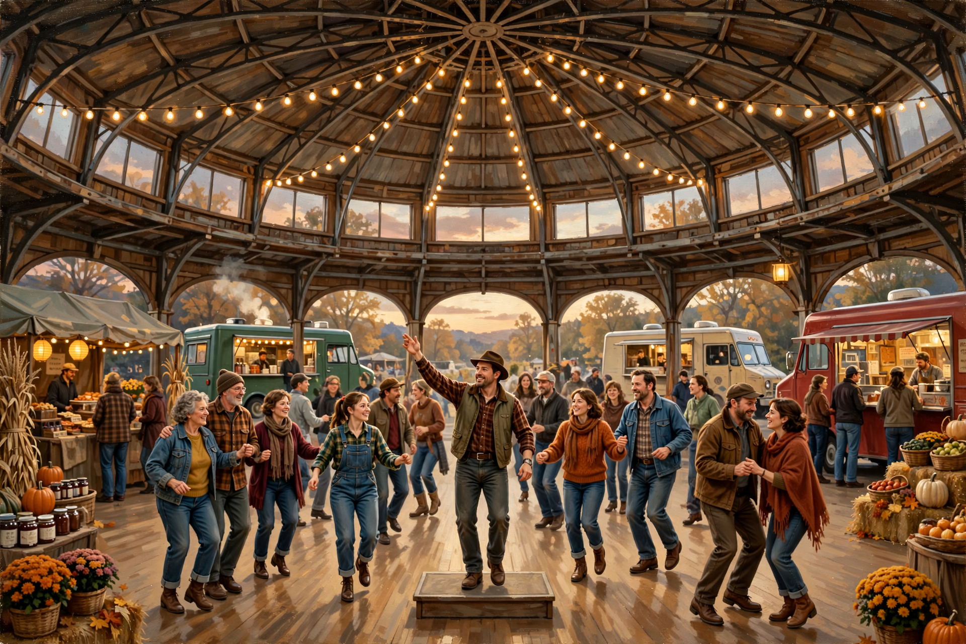 Illustration for 🤠 Line Dance Under the Dome at Huntsville's Free Harvest Hoedown