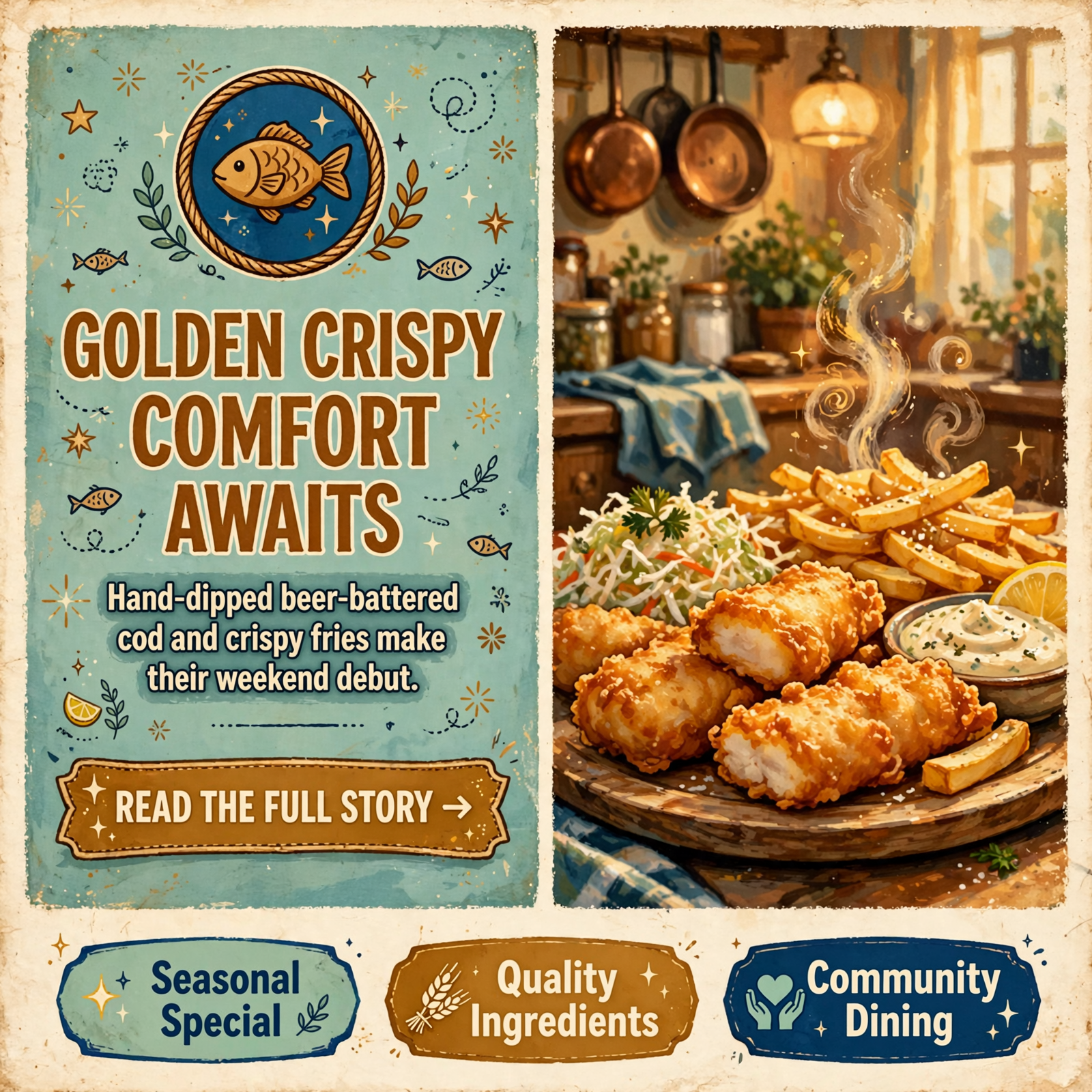 Featured image for "🍽️ Screen Door Kitchen Serves Up Hand-Dipped Fish and Chips This Weekend"