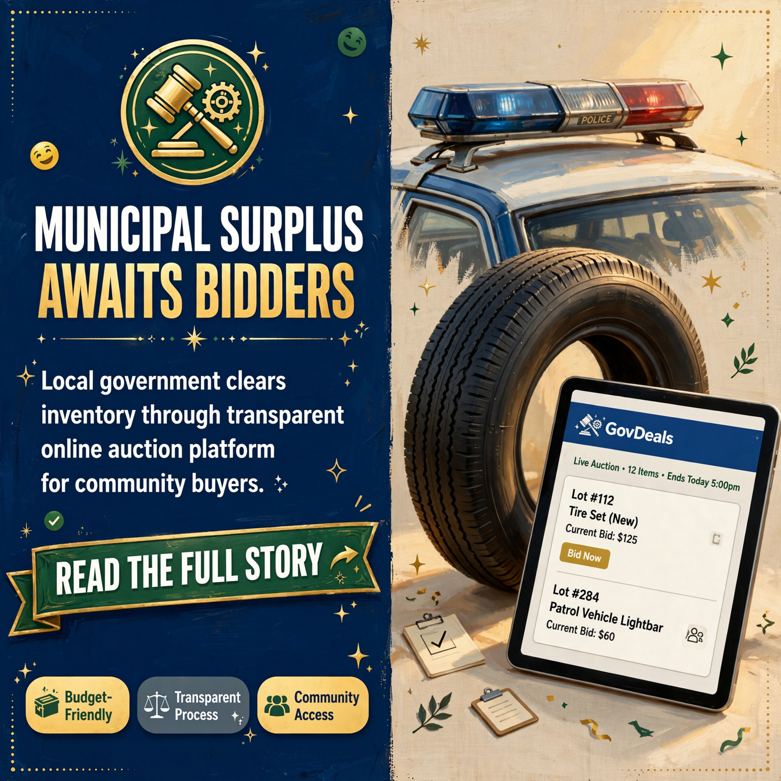 Featured image for "🚗 McMinnville Surplus Equipment Auction Now Live on GovDeals"