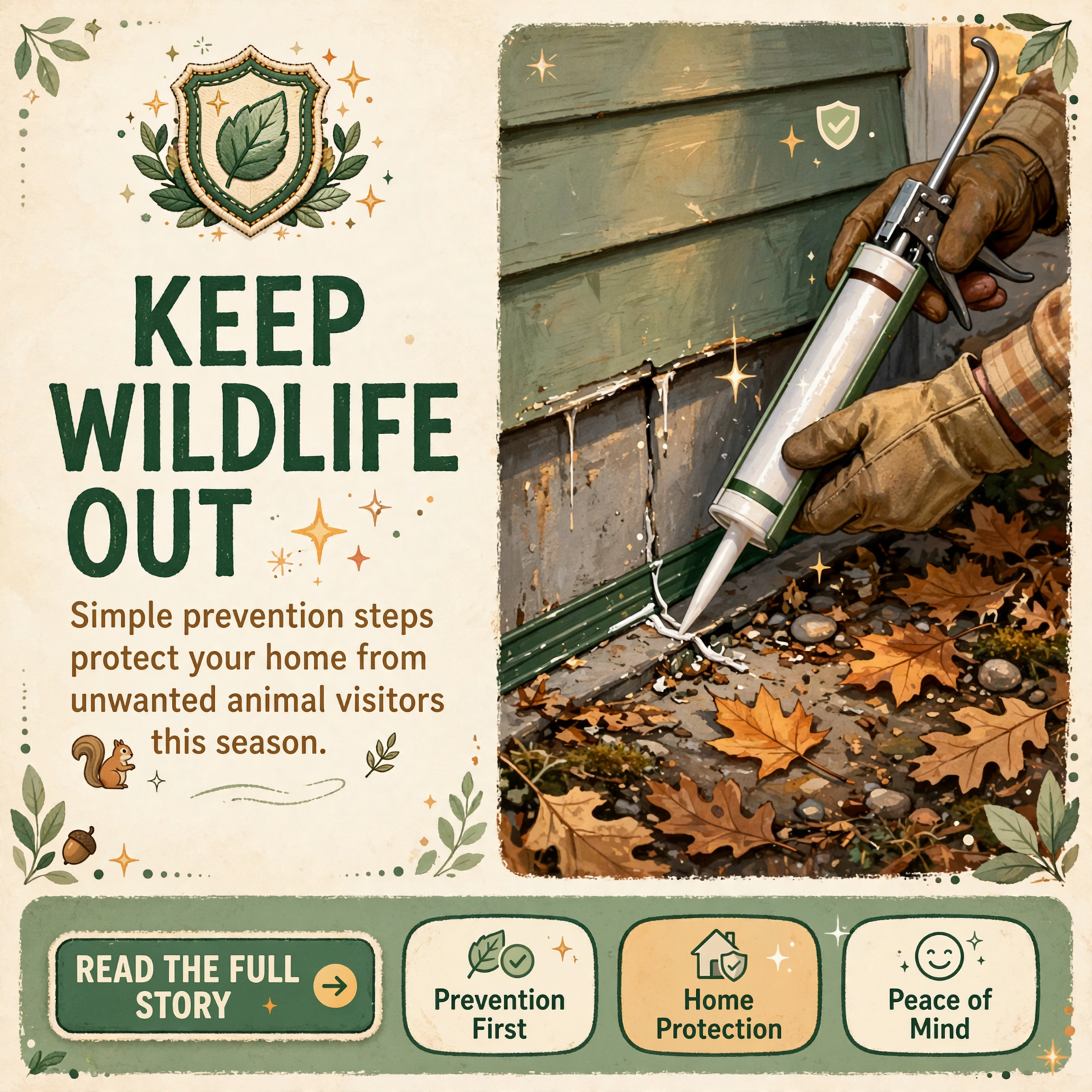 Featured image for "🏠 Five Simple Steps to Keep Wildlife Out of Your Home"
