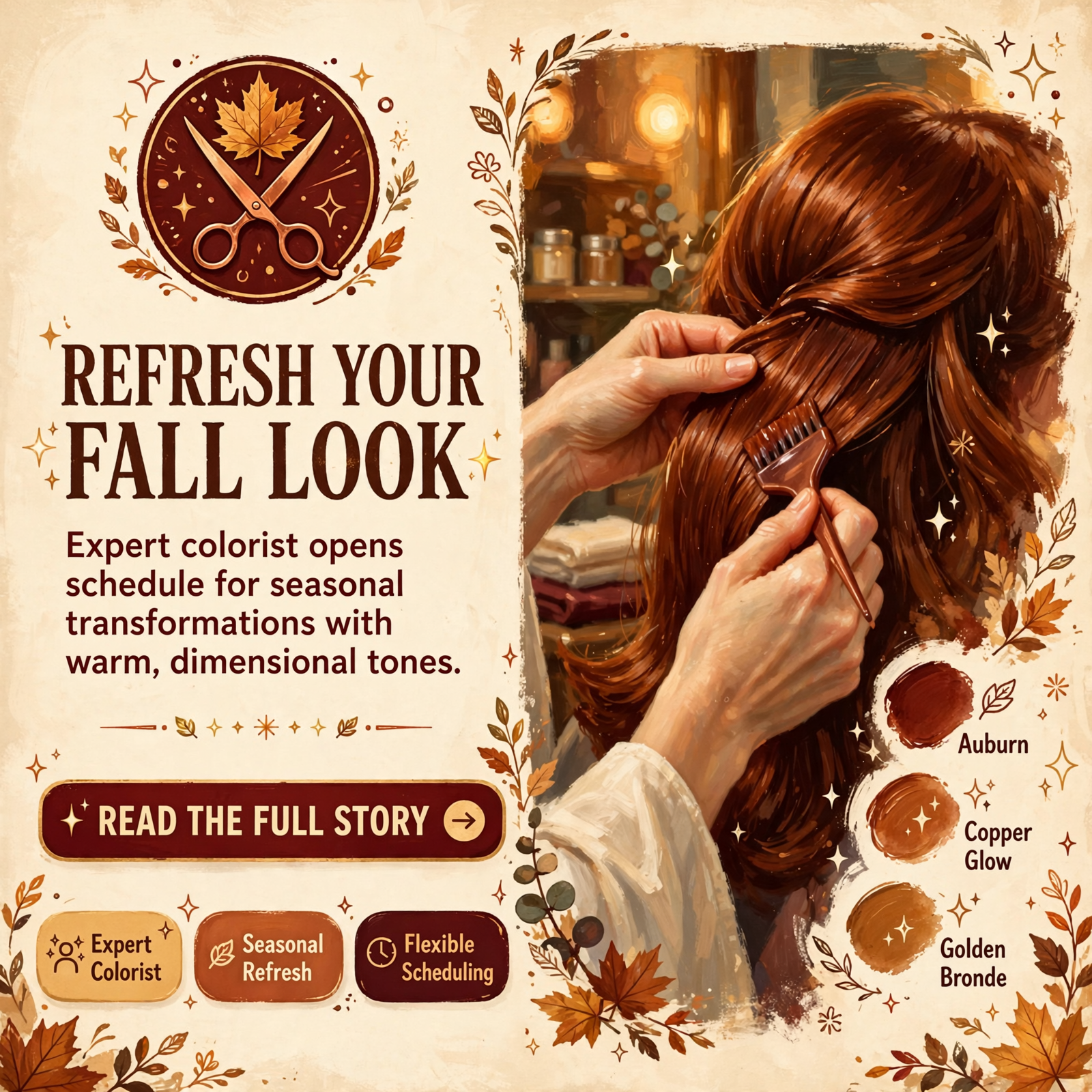Featured image for "💇‍♀️ Fall Hair Color Appointments Available in Dayton"