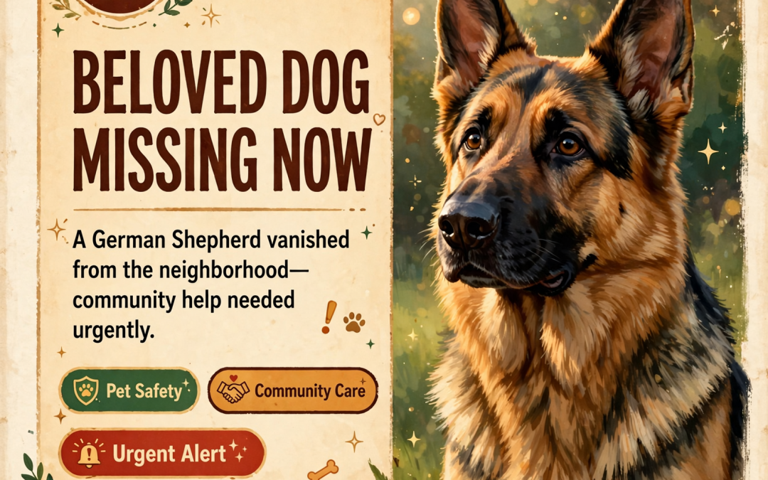 🐕 Missing German Shepherd in Lusk Community – Help Needed