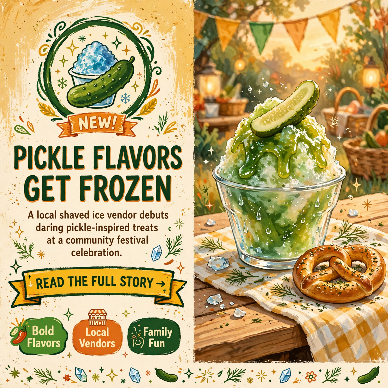 π₯ Chilly Bone’s Shaved Ice & More Brings Pickle-Flavored Treats to Chattanooga Pickle Festival β Featured Image Featured image for "π₯ Chilly Bone's Shaved Ice & More Brings Pickle-Flavored Treats to Chattanooga Pickle Festival"