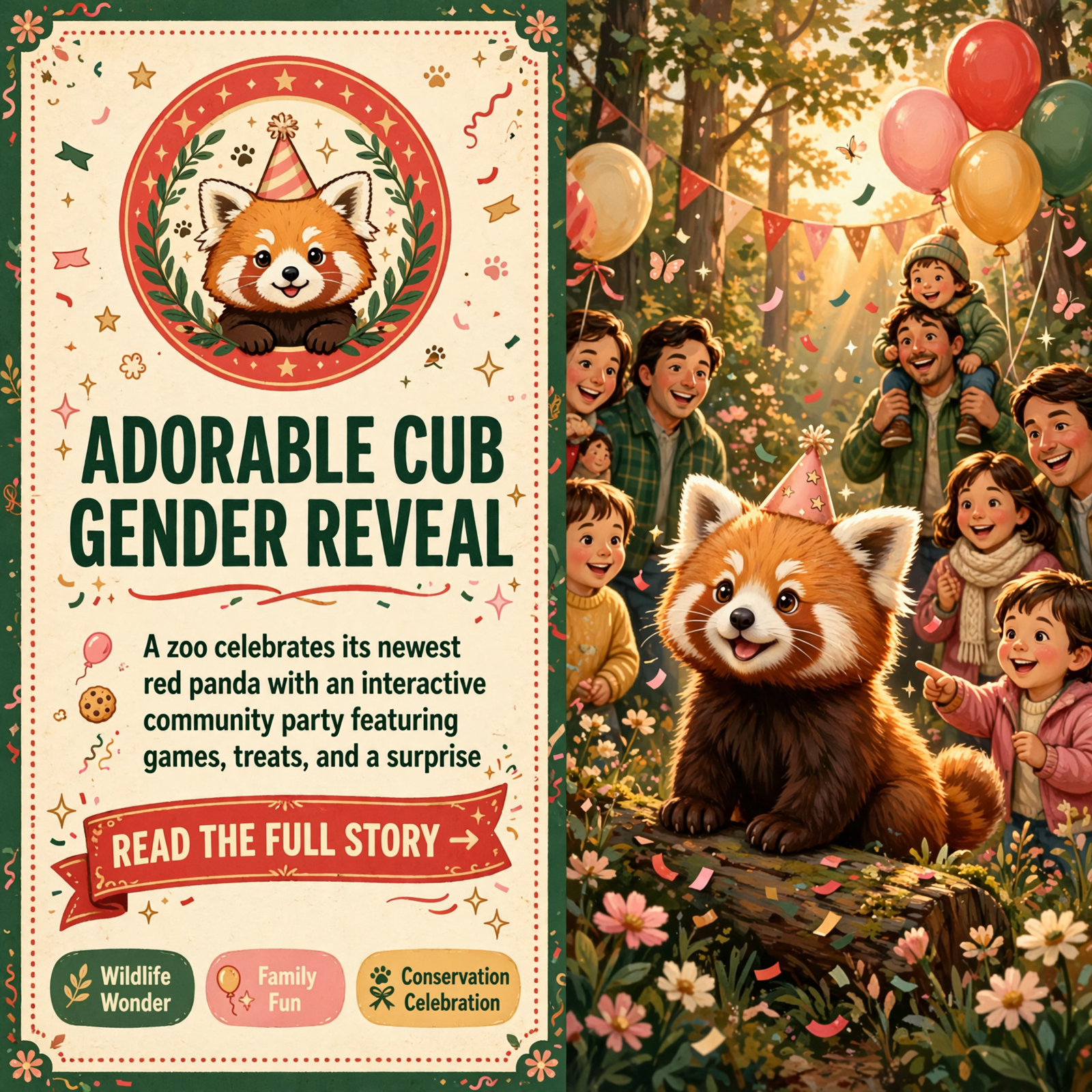 Featured image for "🎉 Red Panda Cub Gender Reveal Party Comes to Chattanooga Zoo"