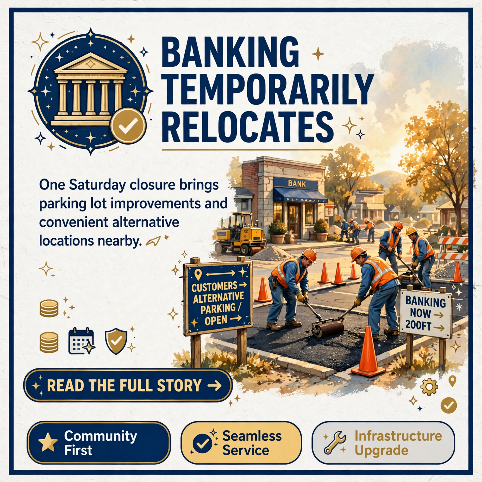 Featured image for "🏦 Citizens Tri-County Bank McMinnville Plaza Office Closes Saturday for Parking Lot Repairs"