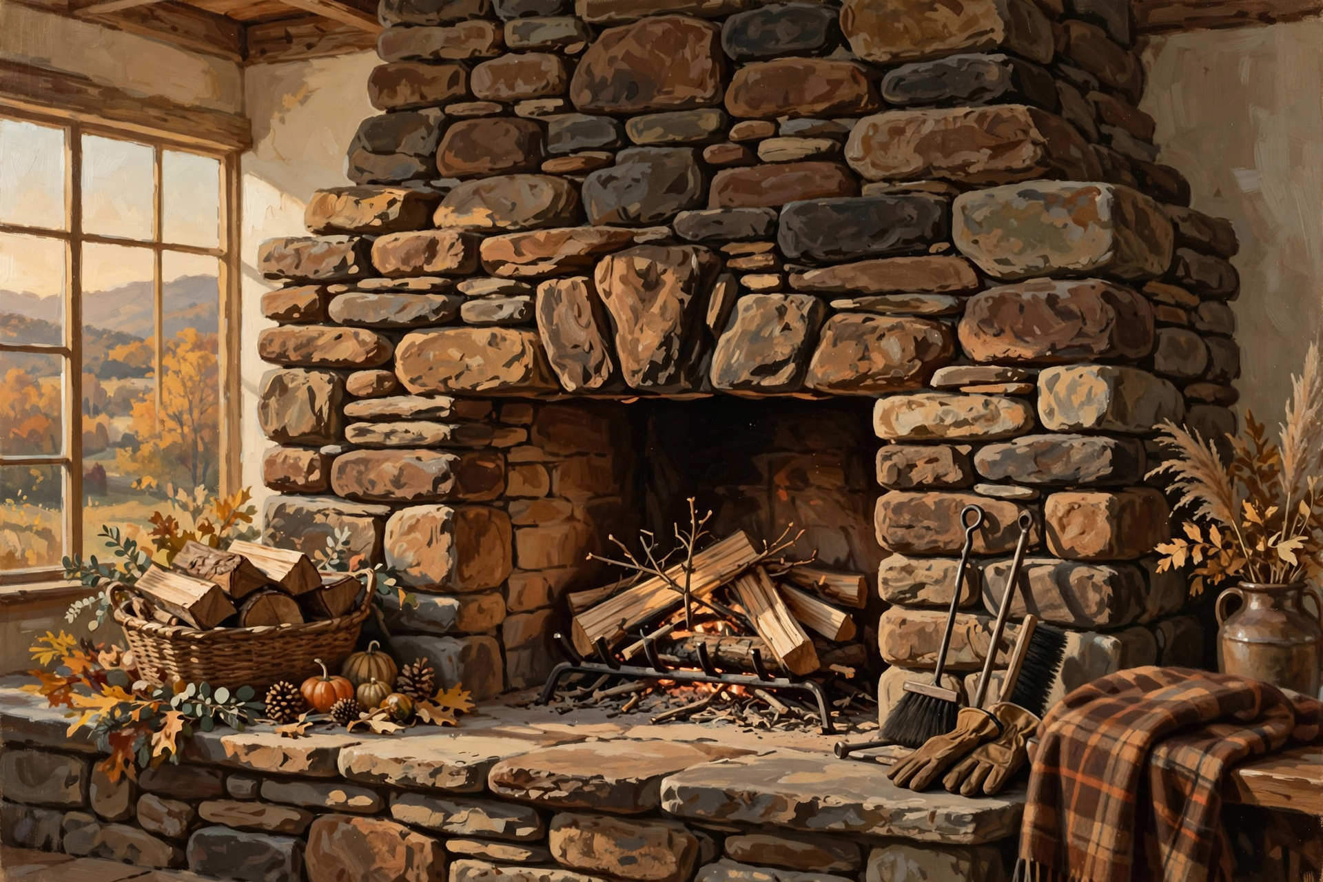 Illustration for 🔥 First Frost, First Fire: Fireplace Help From Stone Sales and Service and Pristine Chimney