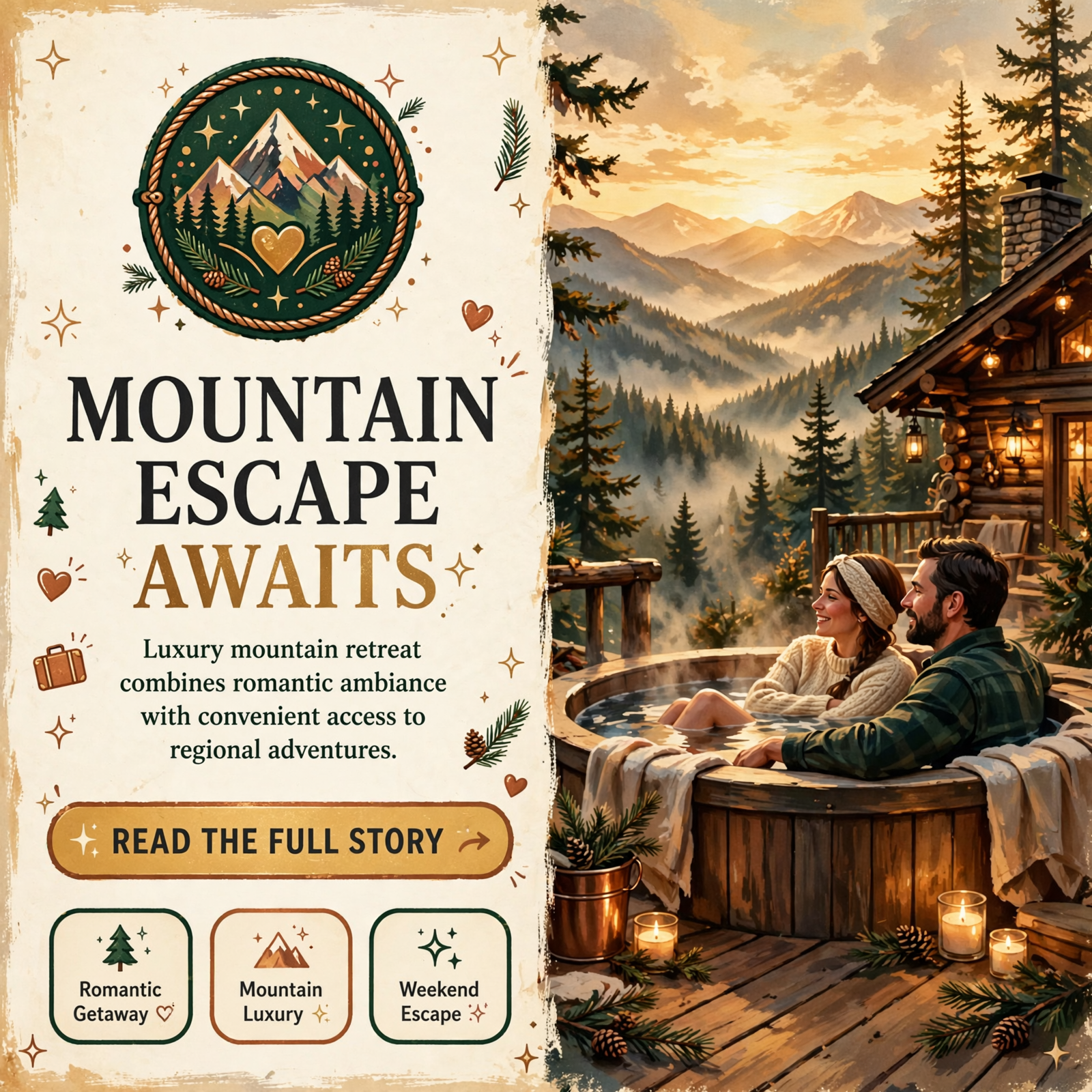 Featured image for "🏔️ Mountain's Ledge Resort on Signal Mountain - A Romantic Getaway Just 30 Minutes from Chattanooga"