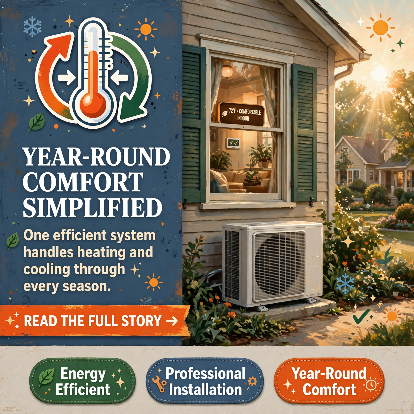 Featured image for "🔥 Upgrade to Year-Round Comfort with Goodman Heat Pump Installation"